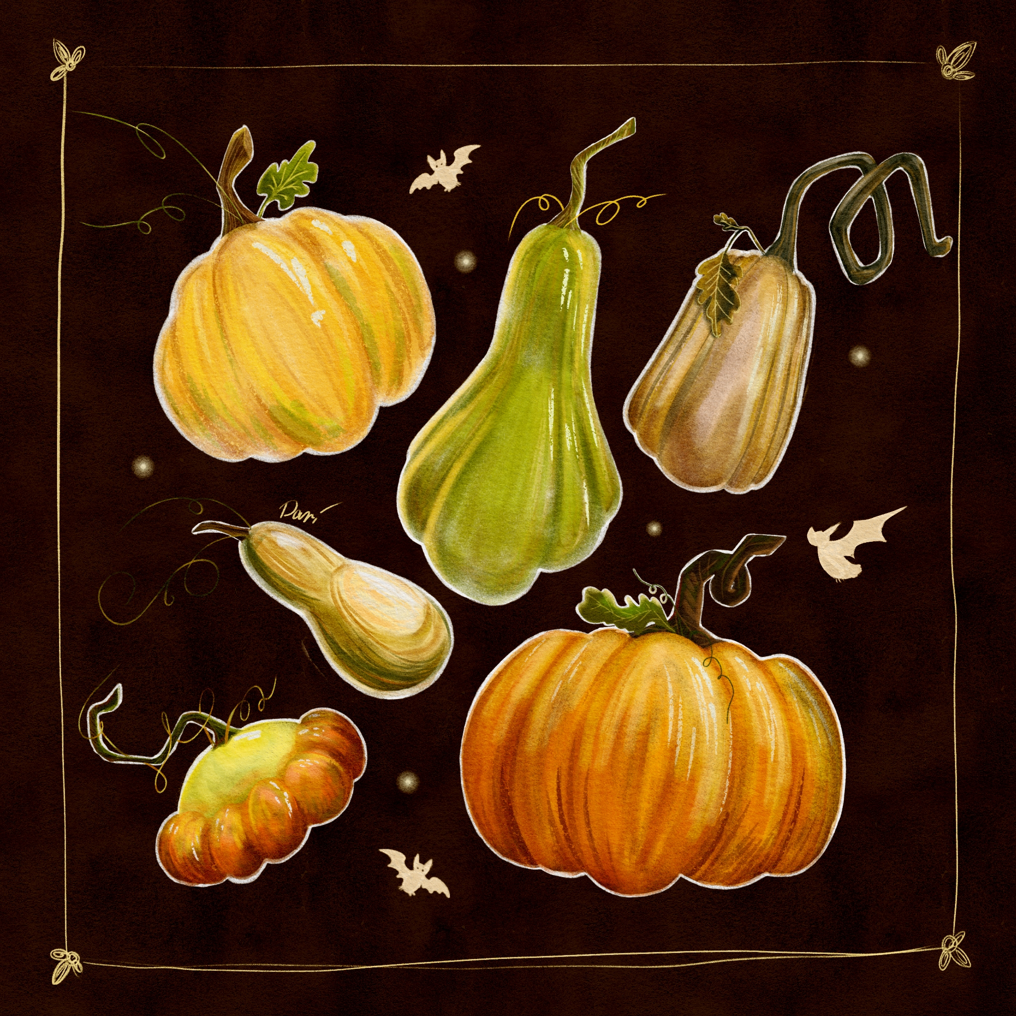 Хэллоуинские тыквы — Изображение №1 — Иллюстрация на Dprofile