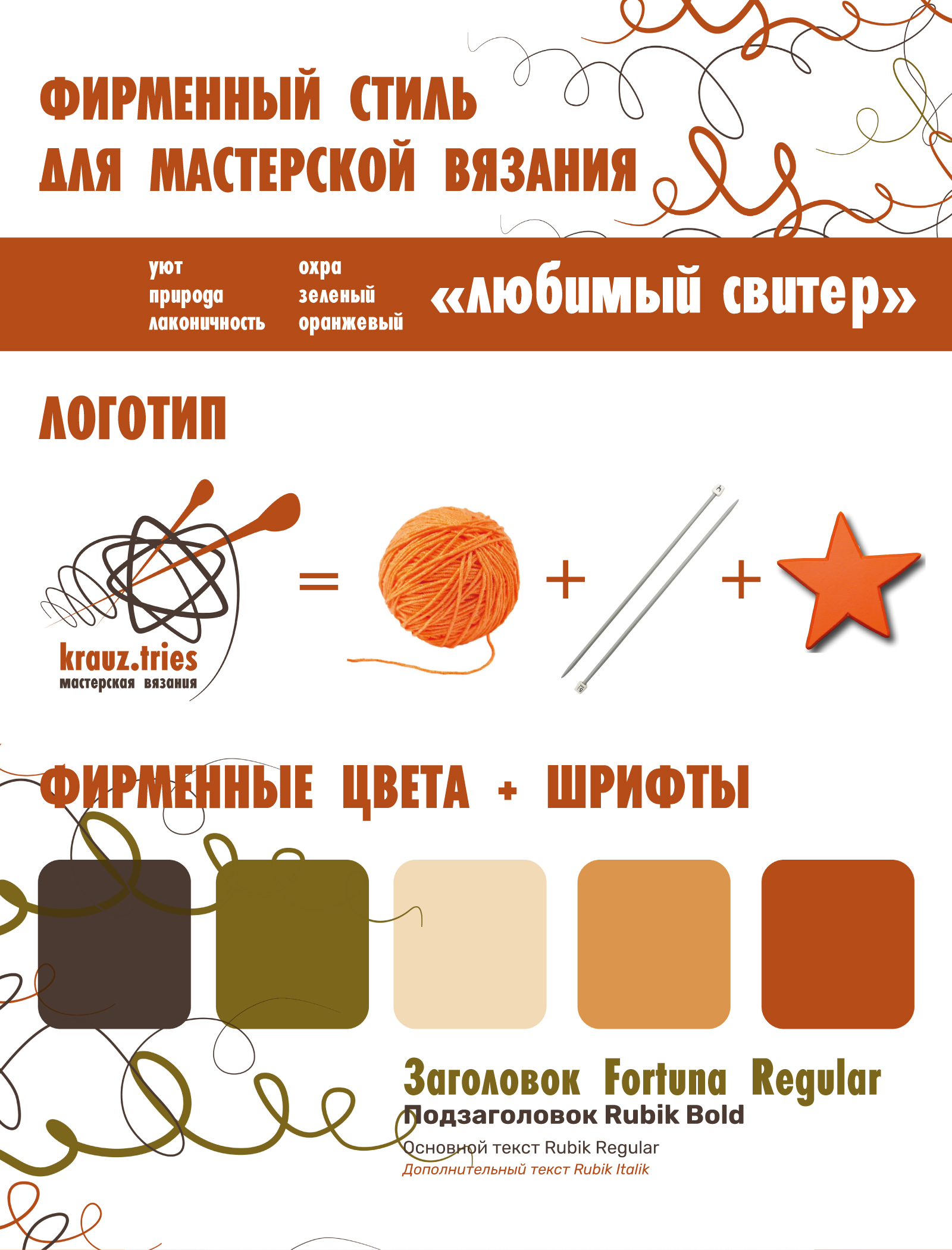 Элементы фирменного стиля для мастерской вязания — Изображение №1 — Брендинг, Иллюстрация на Dprofile