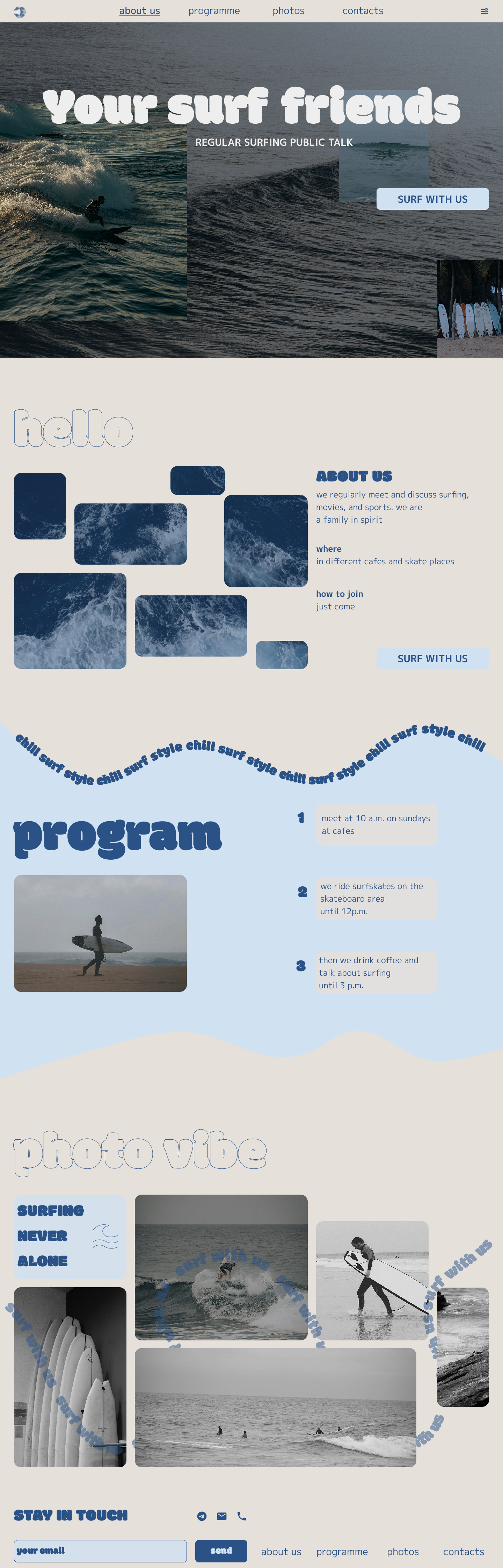 Лендинг Surf talks — Изображение №1 — Интерфейсы, Брендинг на Dprofile