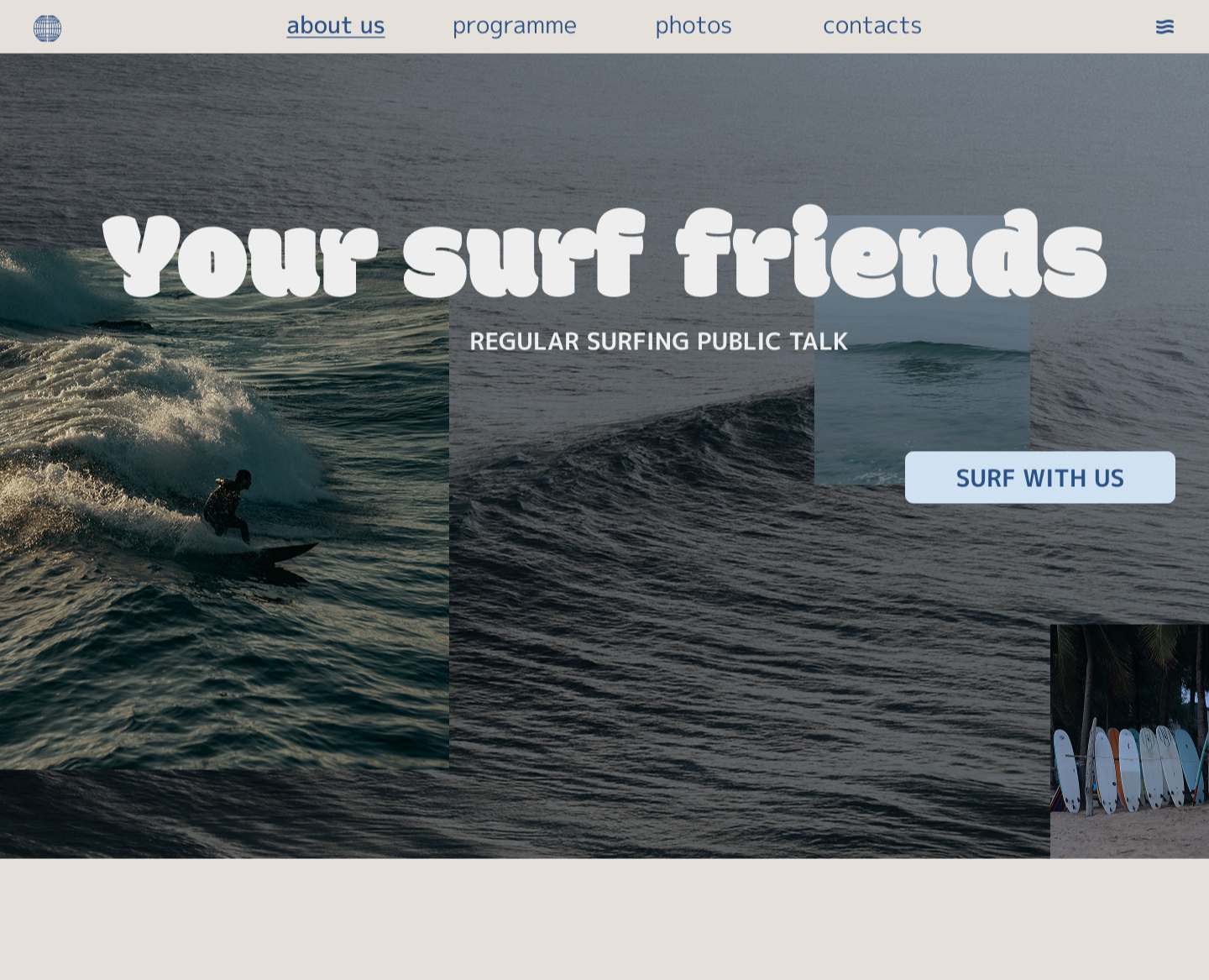 Лендинг Surf talks на Dprofile