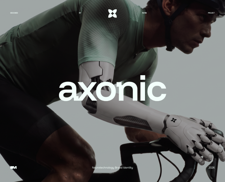 Axonic | Визуальная система нейротехнологического бренда — Брендинг, Нейро на Dprofile