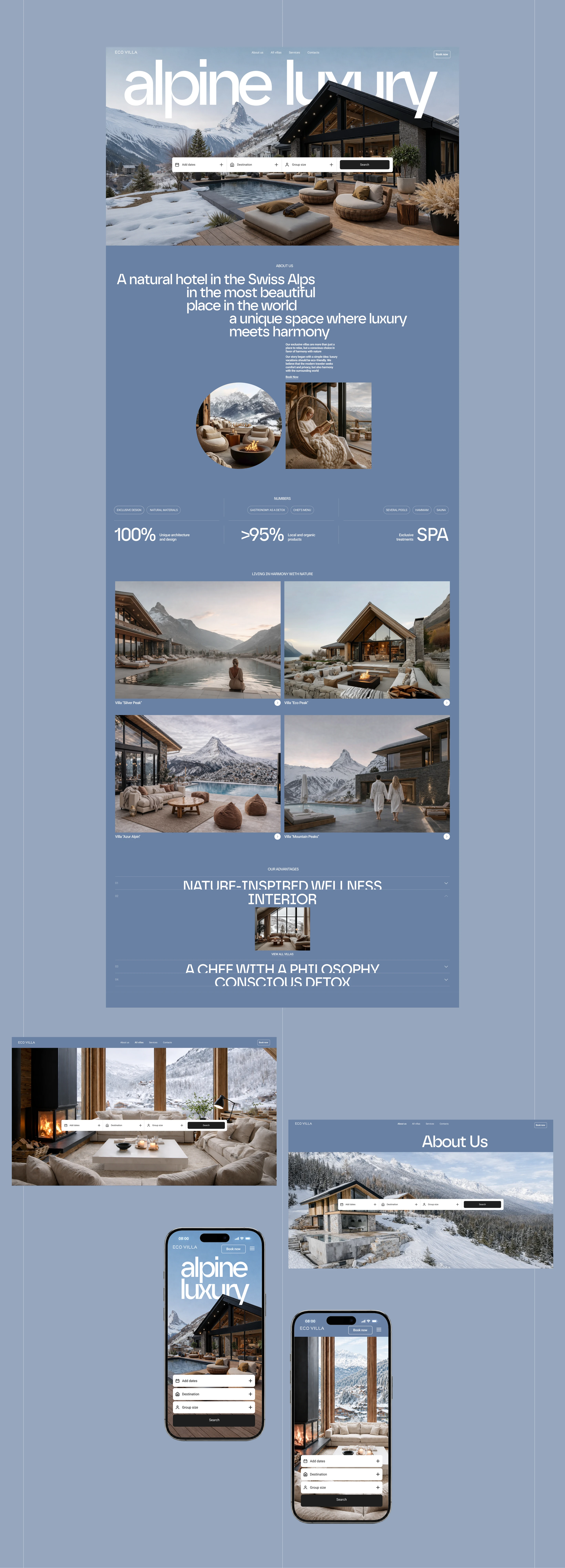 Alpine luxury | Corporate website — Изображение №3 — Интерфейсы, Нейро на Dprofile