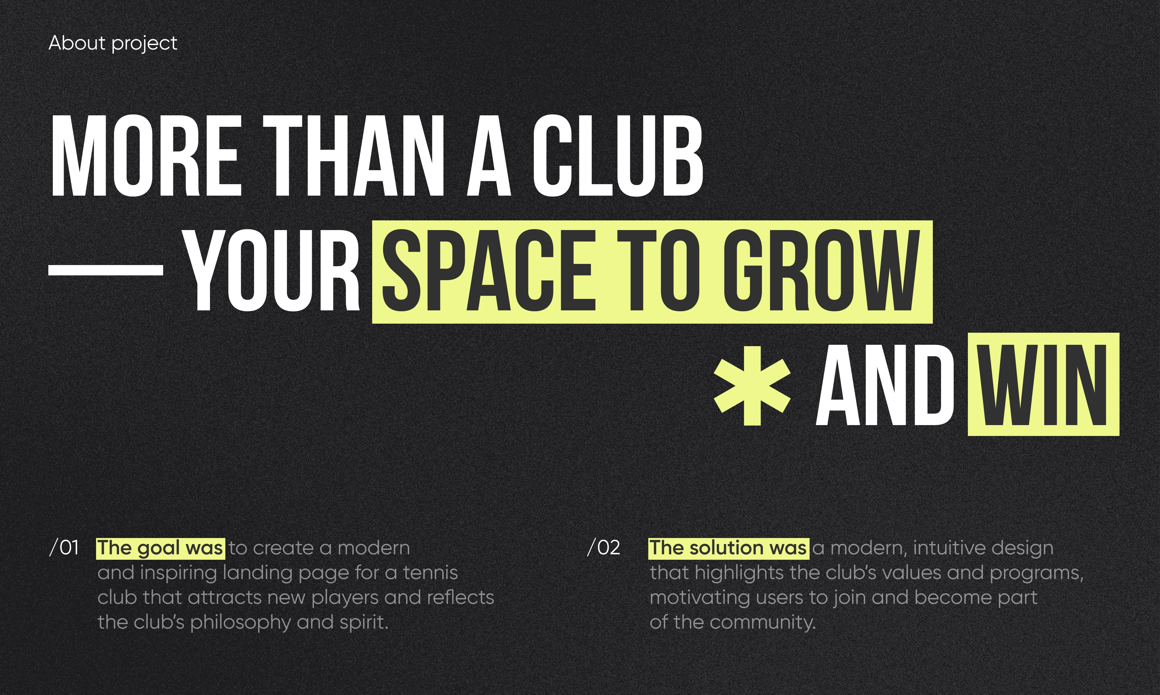 Landing page for a tennis club — Изображение №2 — Интерфейсы на Dprofile