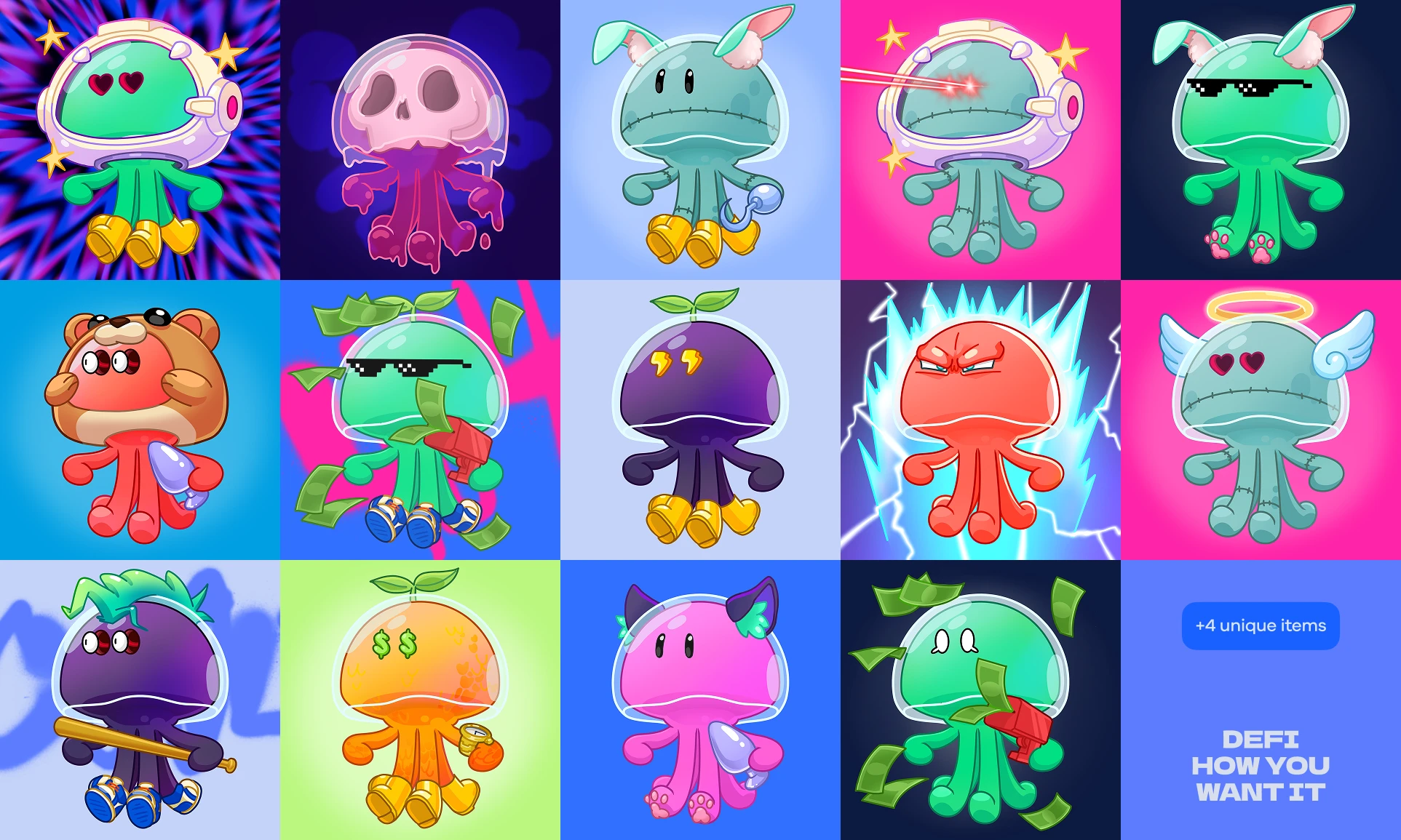 Айдентика и дизайн персонажа для Jellyverse — Изображение №28 — Брендинг, Иллюстрация на Dprofile