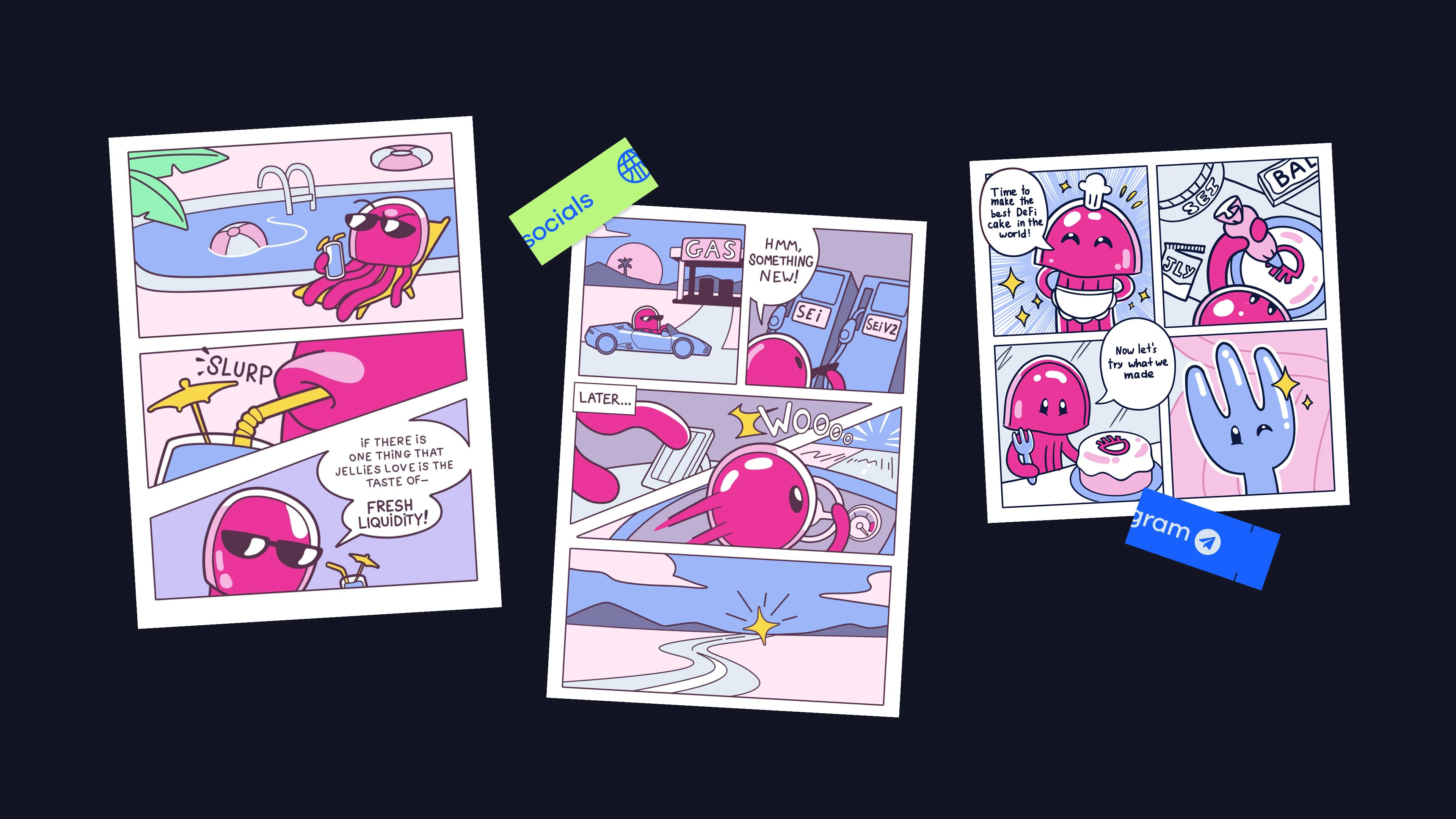 Айдентика и дизайн персонажа для Jellyverse — Изображение №21 — Брендинг, Иллюстрация на Dprofile