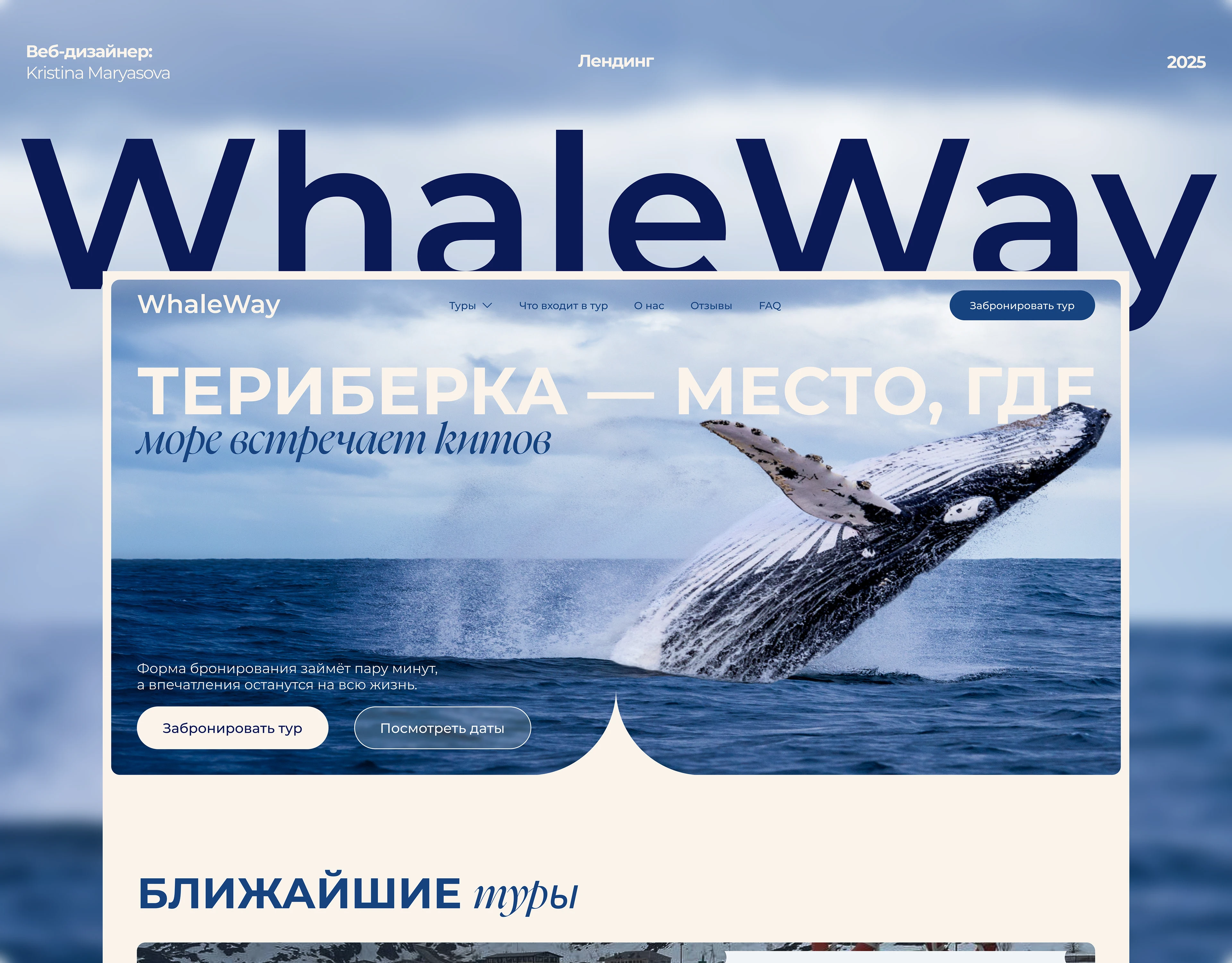 Лендинг | Тур в Териберку — Изображение №1 — Интерфейсы, Брендинг на Dprofile