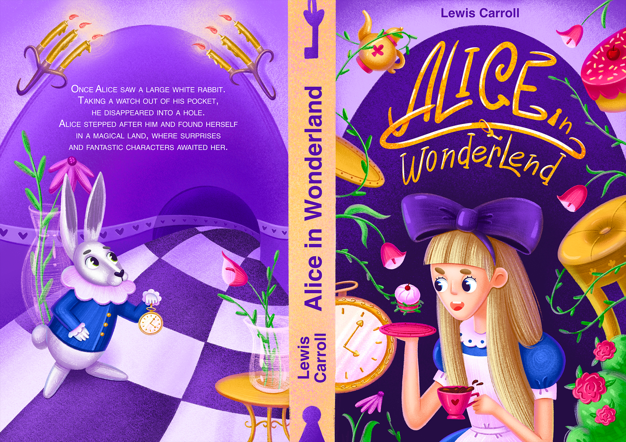 Детская книга "Алиса в Стране чудес" — Изображение №5 — Иллюстрация, Графика на Dprofile