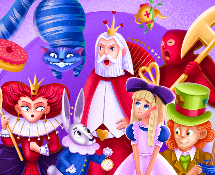 Детская книга "Алиса в Стране чудес" — Иллюстрация, Графика на Dprofile