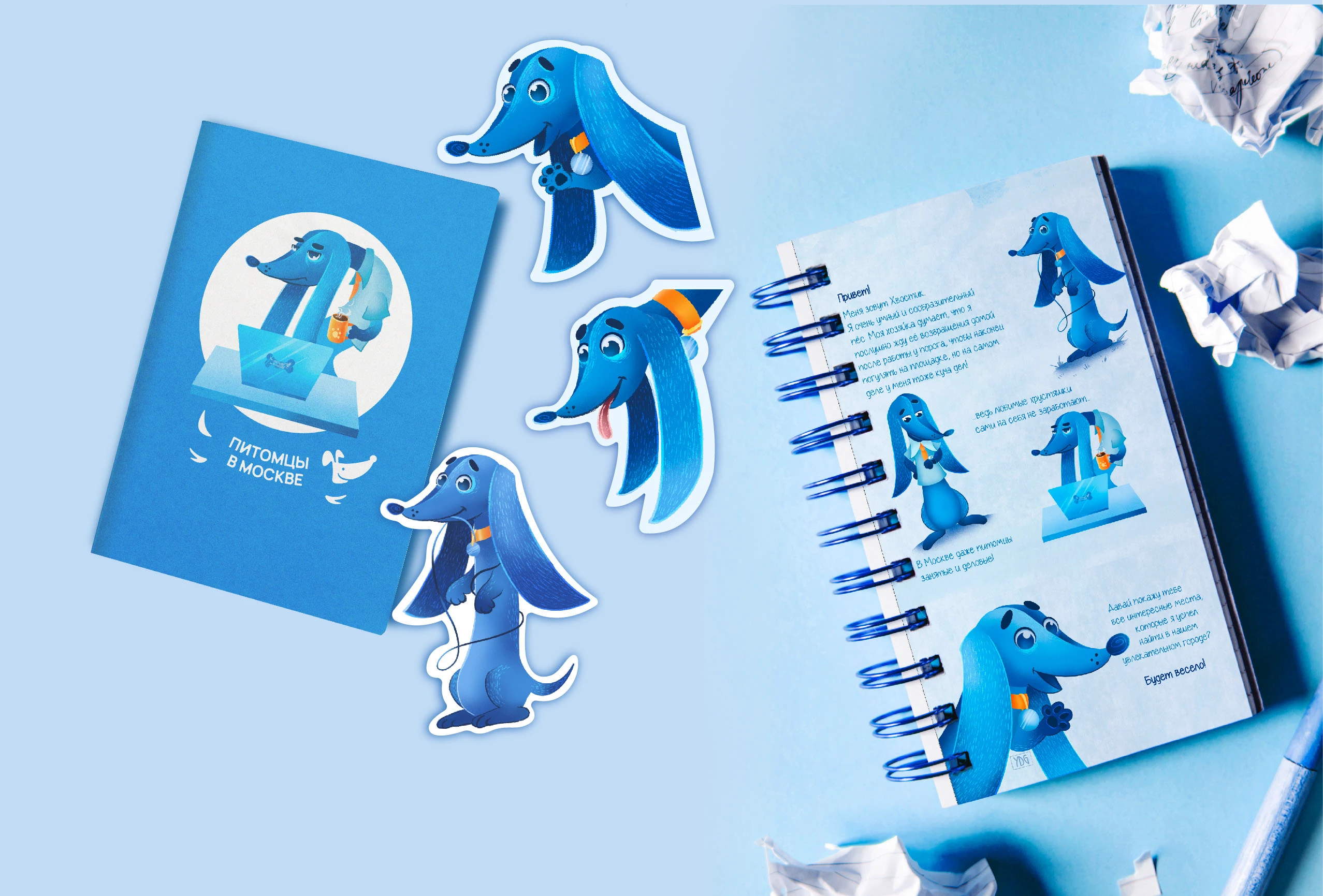 Хвостик┃Питомцы в Москве┃Бренд-персонаж — Изображение №7 — Брендинг, Иллюстрация на Dprofile