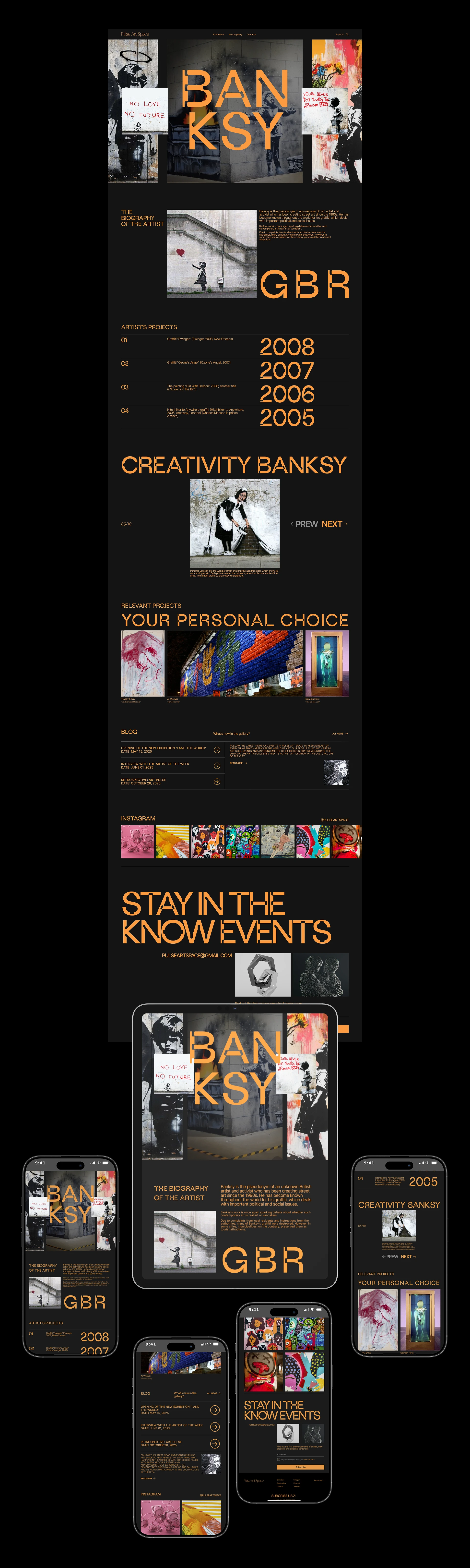 Художественная арт-диджитал галерея Pulse Art Space — Изображение №5 — Интерфейсы, Брендинг на Dprofile