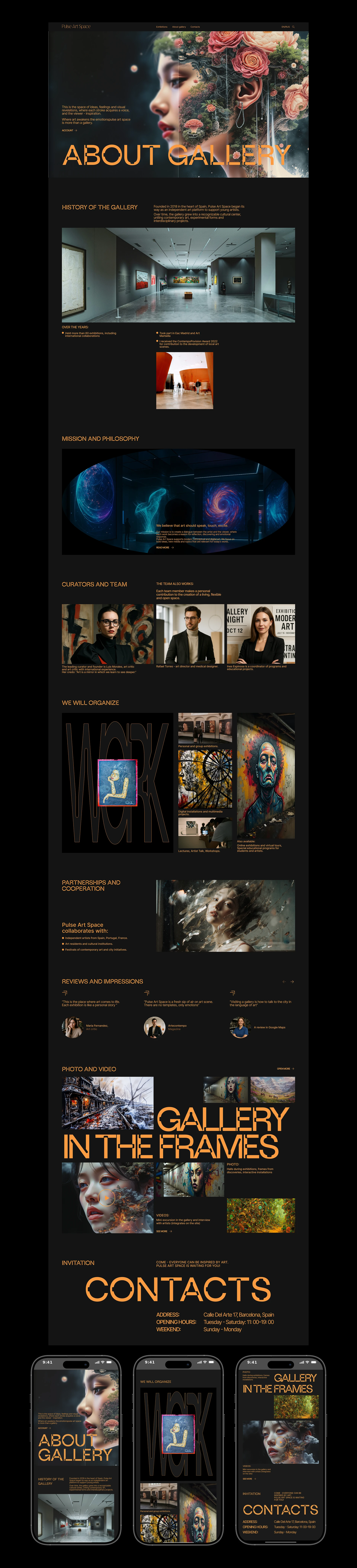 Художественная арт-диджитал галерея Pulse Art Space — Изображение №10 — Интерфейсы, Брендинг на Dprofile