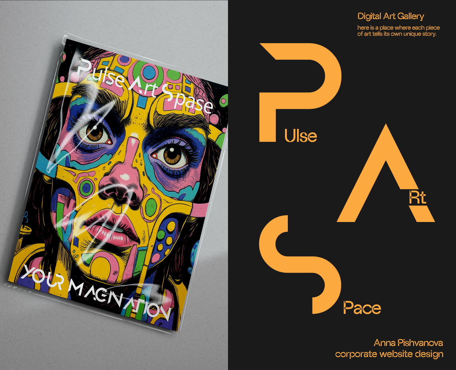 Художественная арт-диджитал галерея Pulse Art Space — Интерфейсы, Брендинг на Dprofile