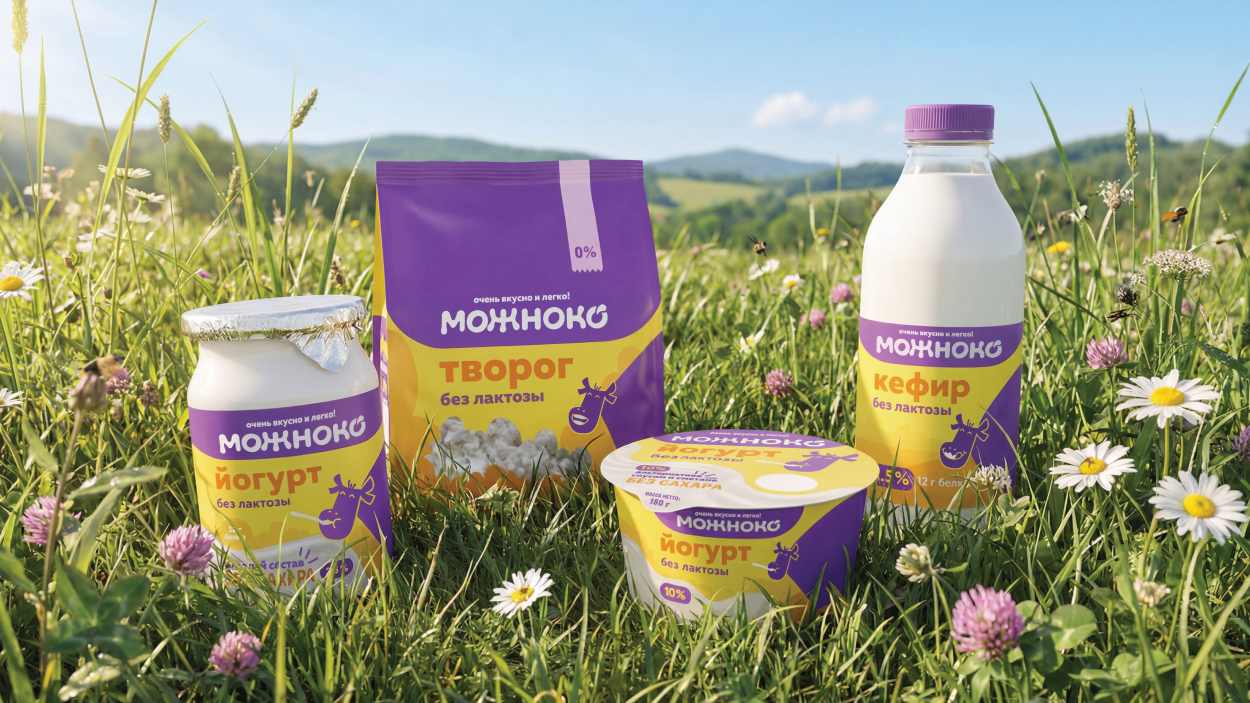 Можноко | Упаковка безлактозной продукции — Изображение №1 — Брендинг, Иллюстрация на Dprofile