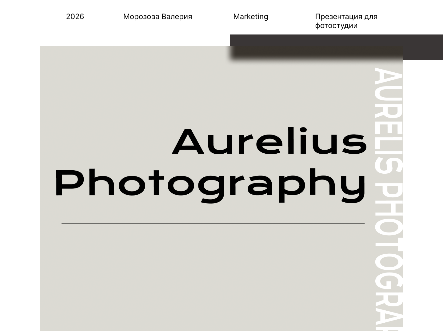 Презентация для фотостудии — Изображение №1 — Графика, Маркетинг на Dprofile