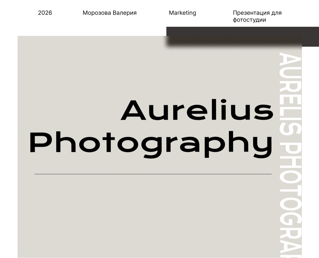 Презентация для фотостудии — Графика, Маркетинг на Dprofile