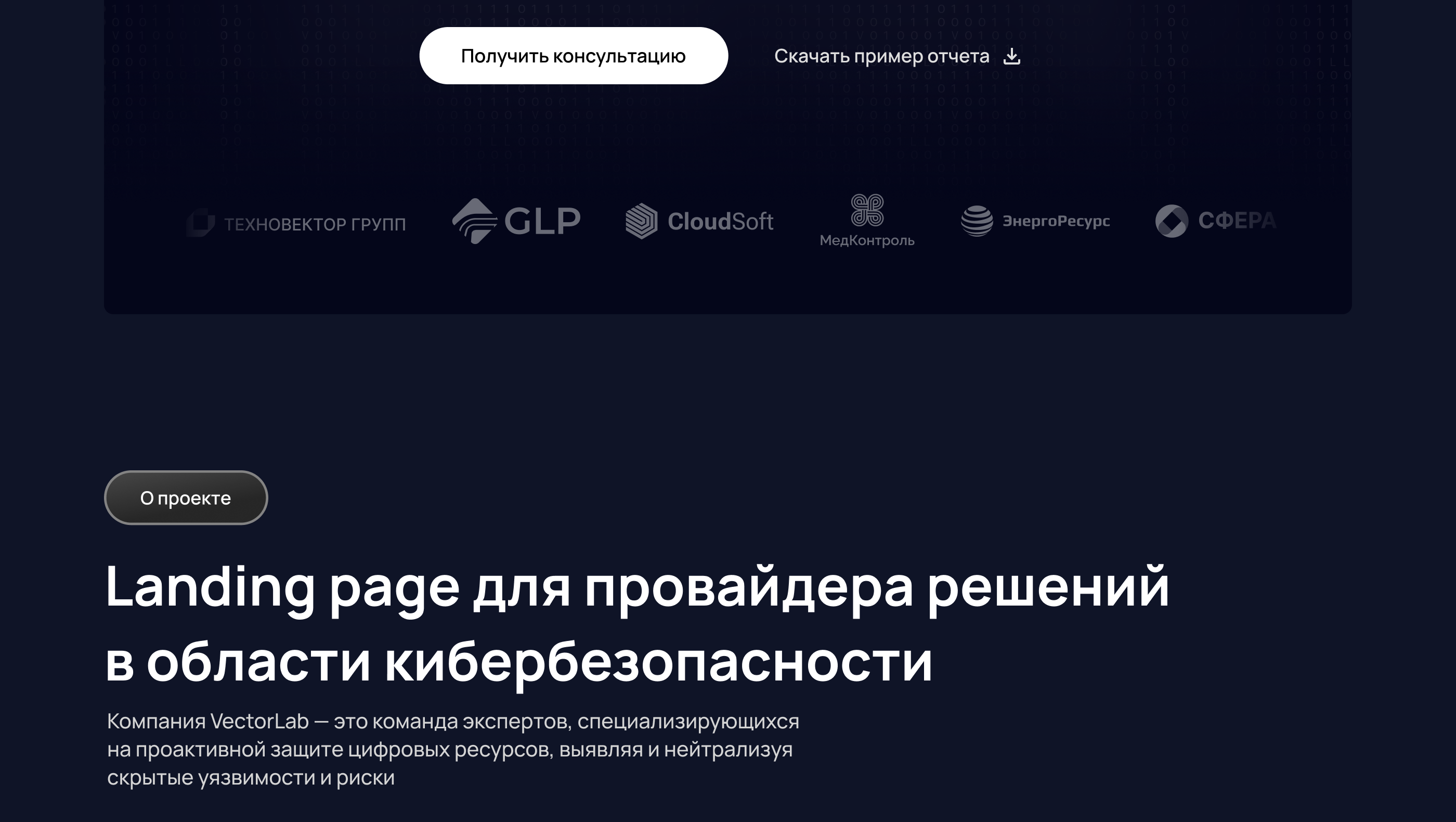 Лендинг для провайдера кибербезопасности — Изображение №3 — Интерфейсы на Dprofile