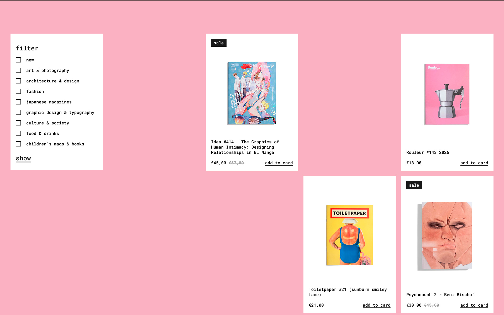 Do you read me?! Интернет-магазин книг и журналов — Изображение №22 — Интерфейсы на Dprofile