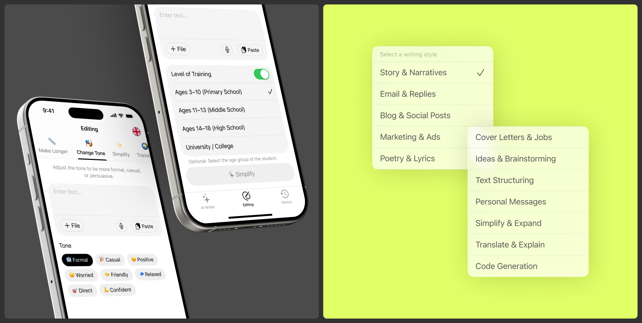 AI Assistant App for Perfect Writing — Изображение №15 — Интерфейсы на Dprofile