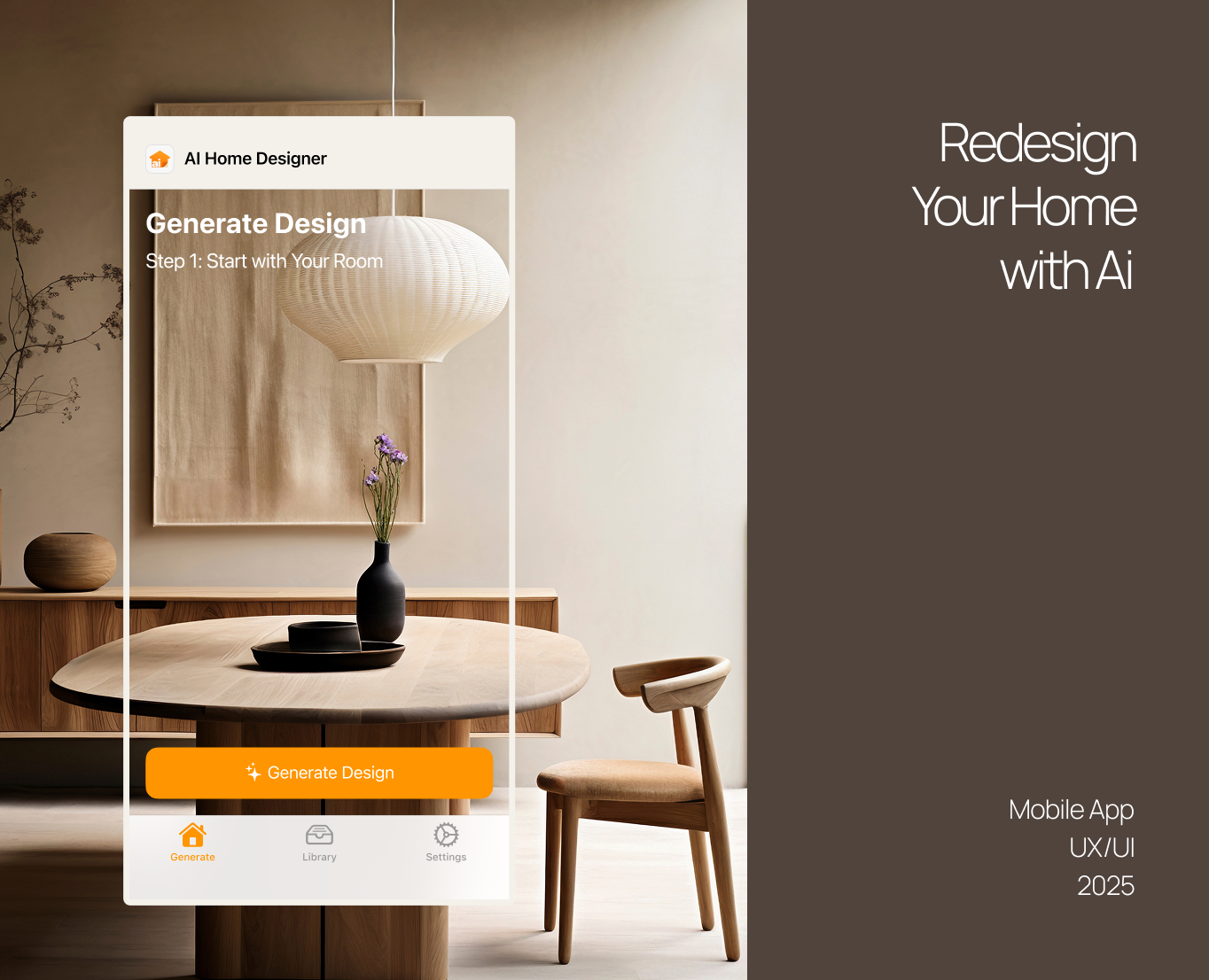 Mobile App Design — AI Home Design & Room Planner на Dprofile