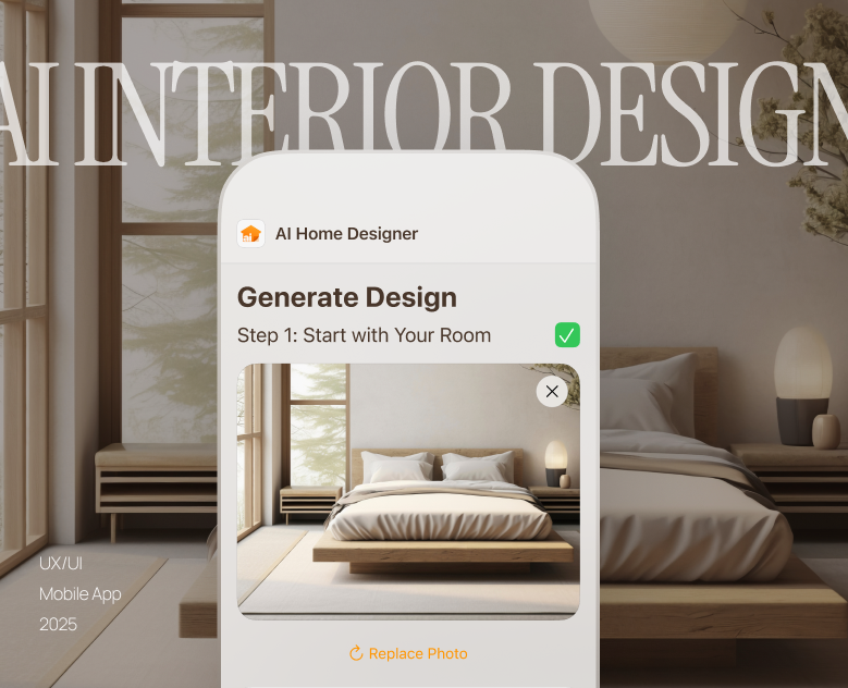 Mobile App Design — AI Home Design & Room Planner на Dprofile