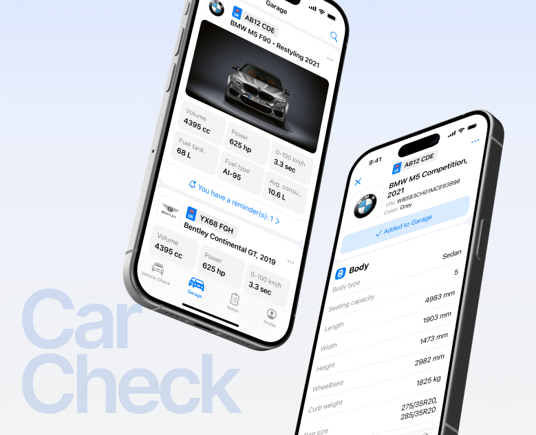 Mobile App Design — Car Check на Dprofile