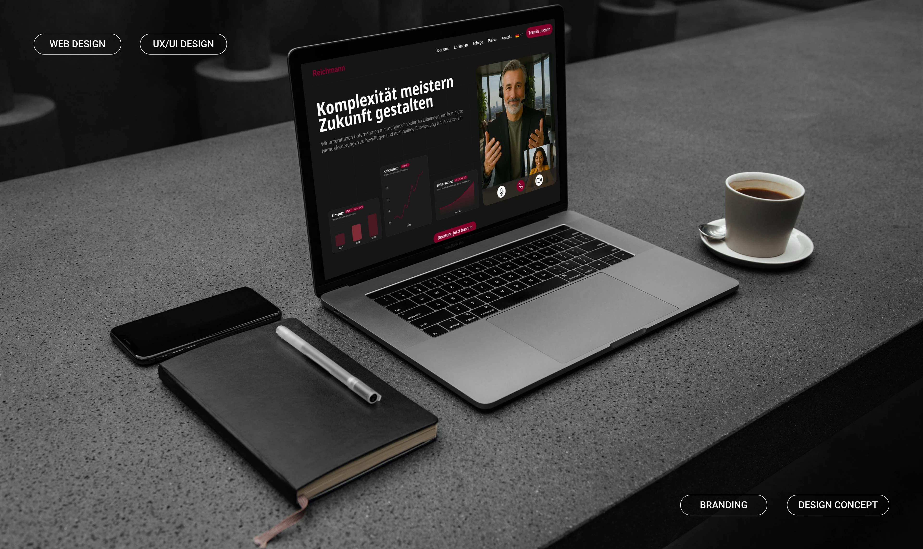 Business Consulting Landing Page Design — Изображение №1 — Интерфейсы, Брендинг на Dprofile