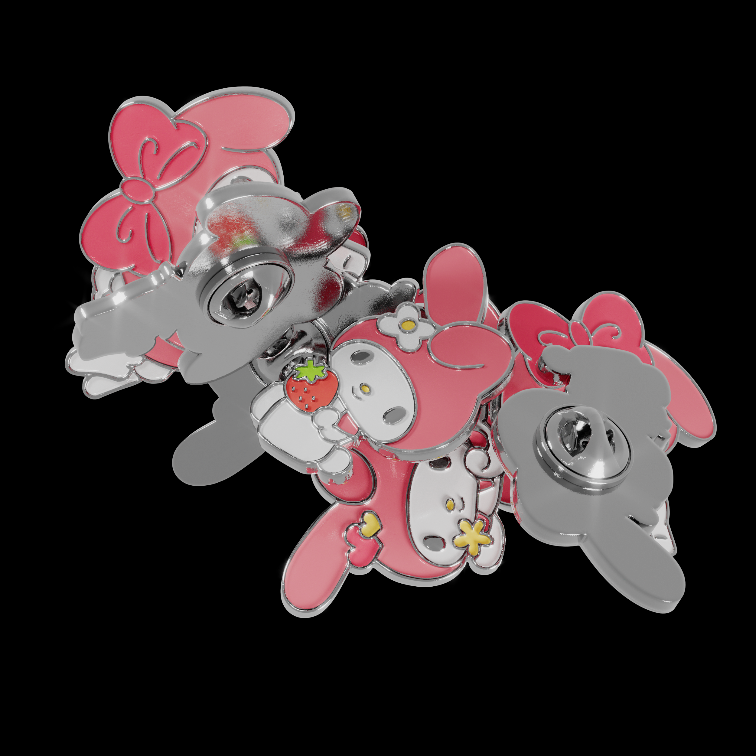 Enamel Pins with My Melody — Изображение №3 — 3D, Анимация на Dprofile