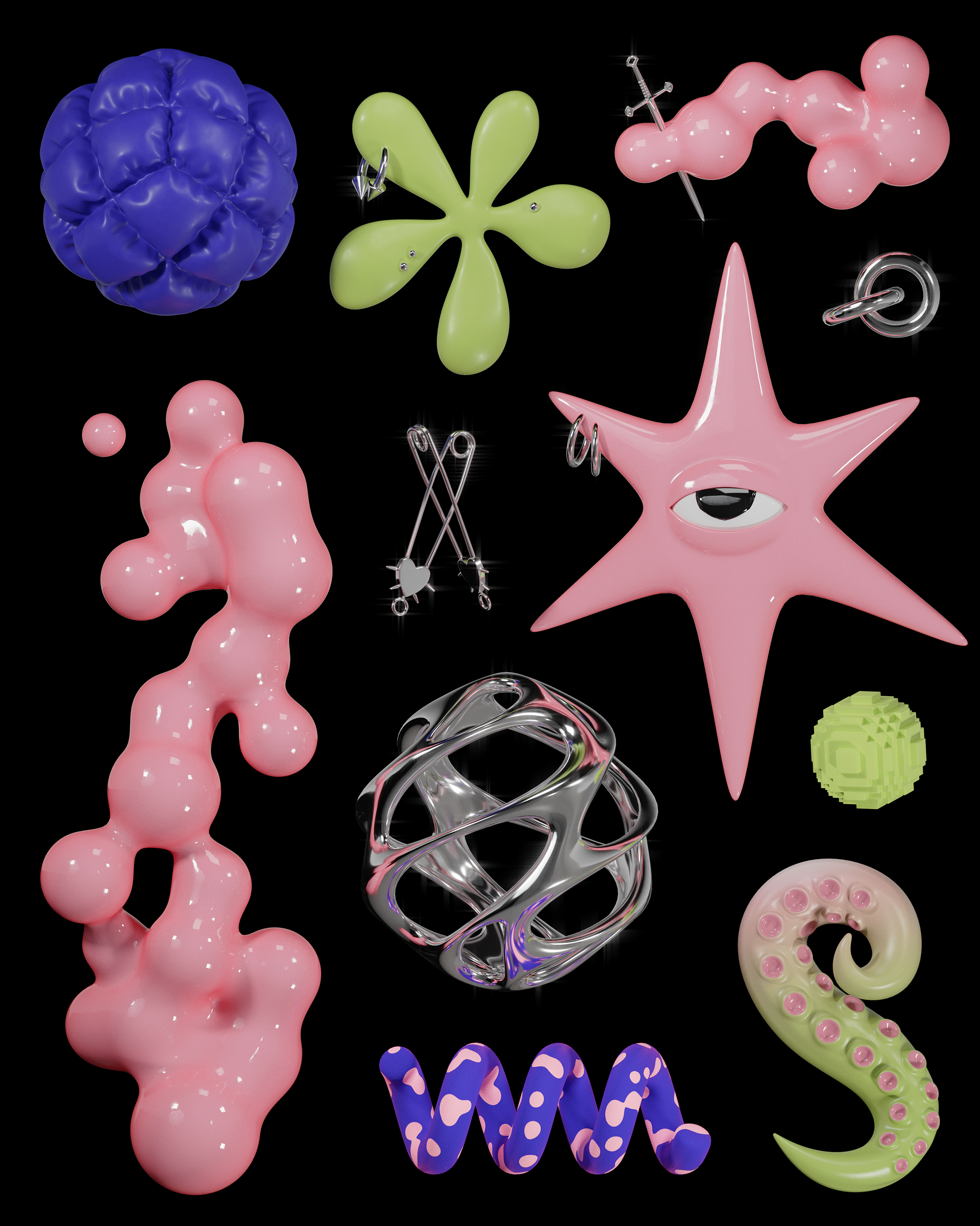 Synthetic Artefacts | animated shapes — Изображение №1 — 3D, Анимация на Dprofile