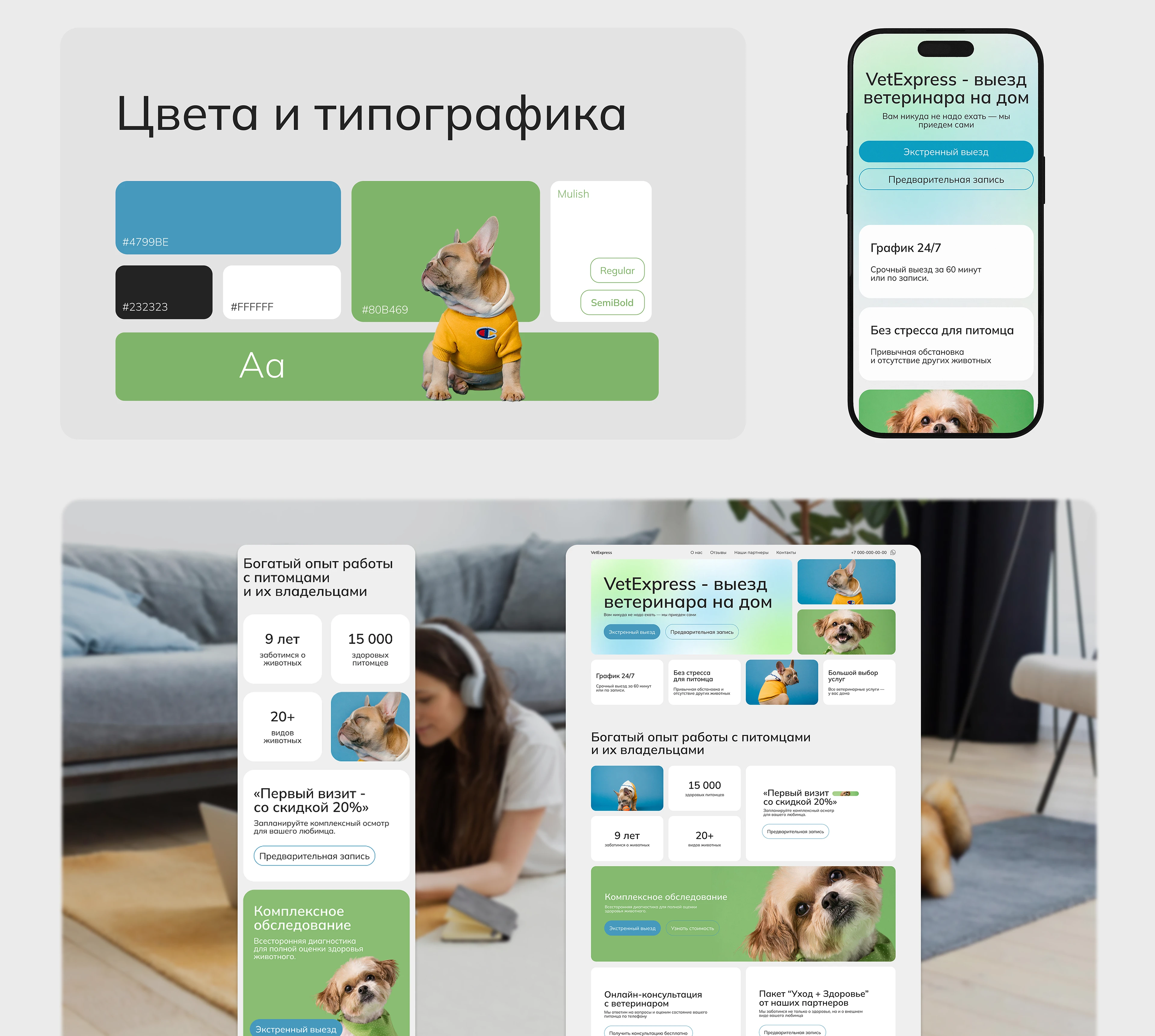 VetExpress — лендинг для выезда ветеринара на дом — Изображение №3 — Интерфейсы на Dprofile