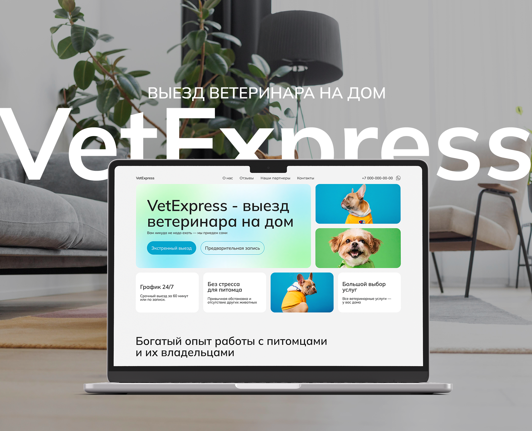 VetExpress — лендинг для выезда ветеринара на дом — Интерфейсы на Dprofile
