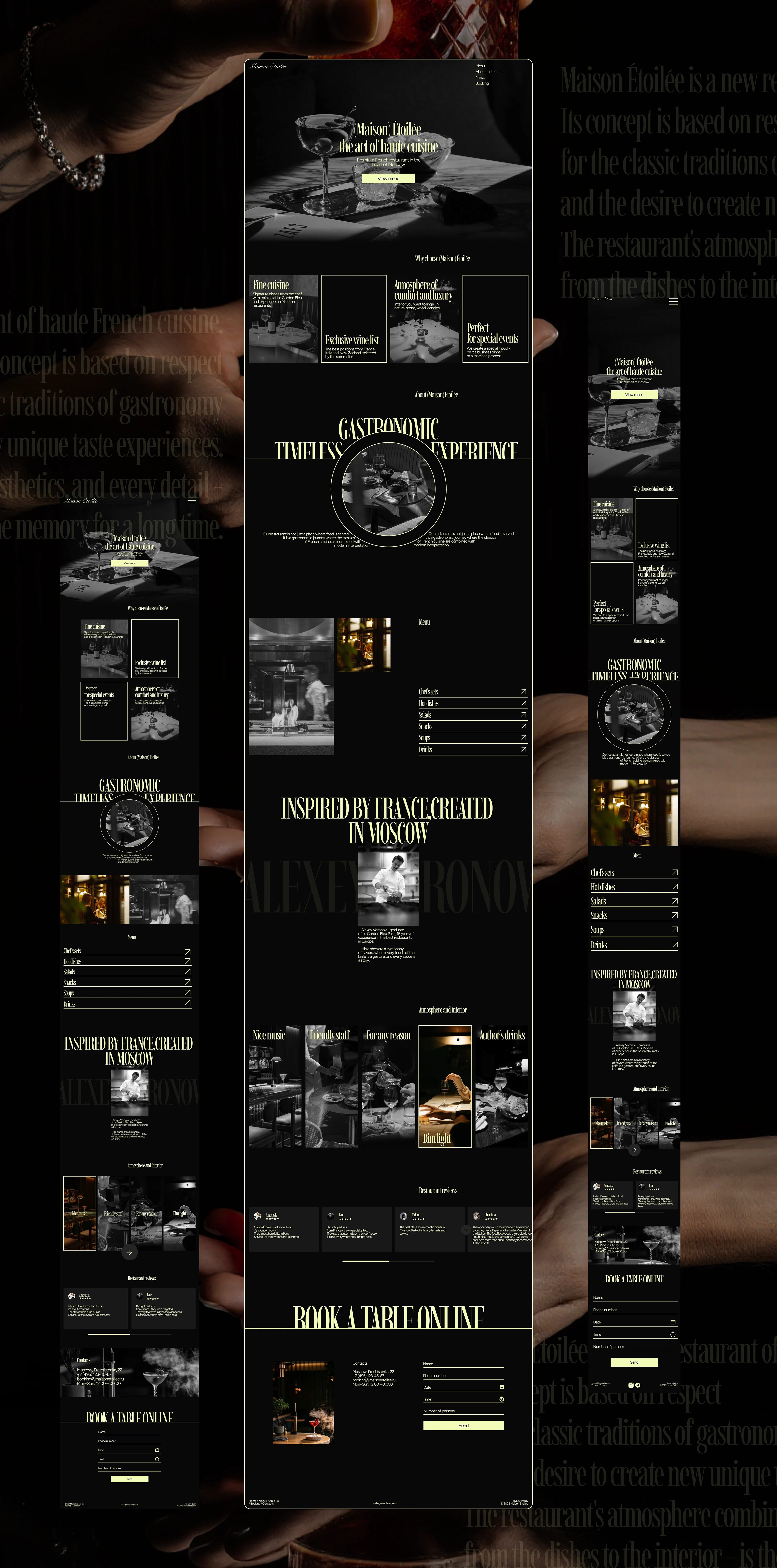 Дизайн сайта ресторана / веб-дизайн / website — Изображение №5 — Интерфейсы на Dprofile