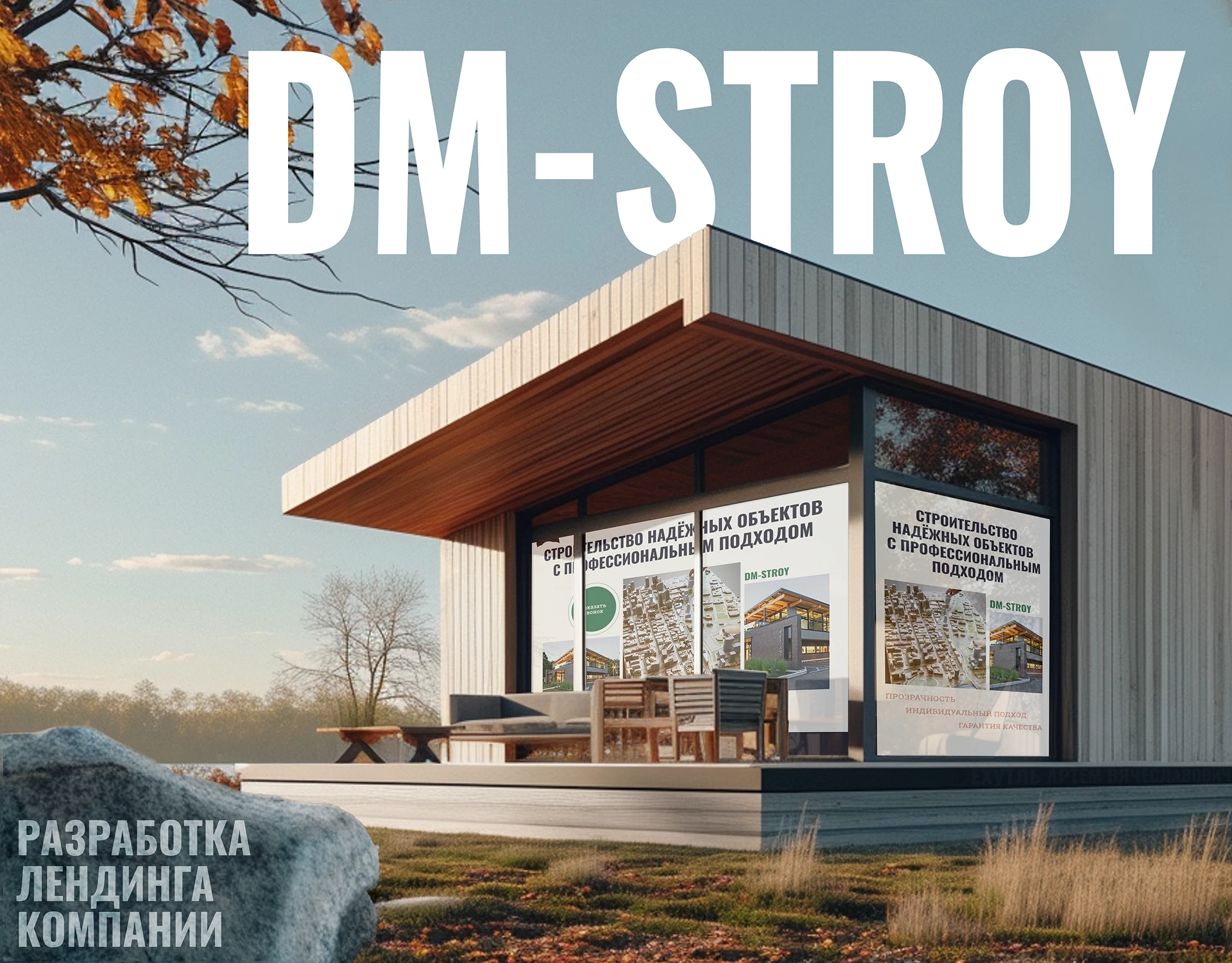 Разработка лендинга компании DM-STROY — Изображение №1 — Интерфейсы, Брендинг на Dprofile