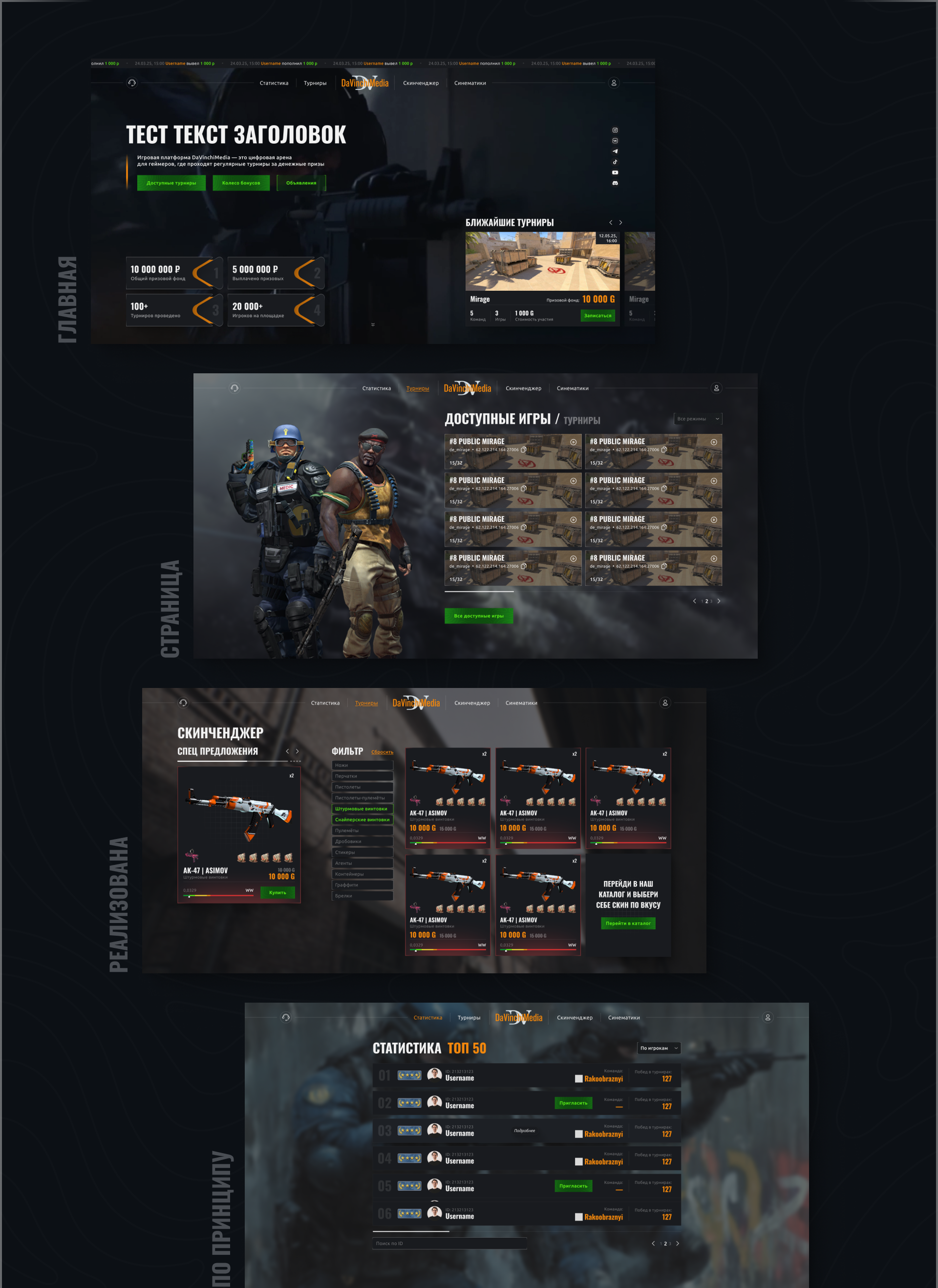 СЕРВЕР — Изображение №9 — Интерфейсы на Dprofile