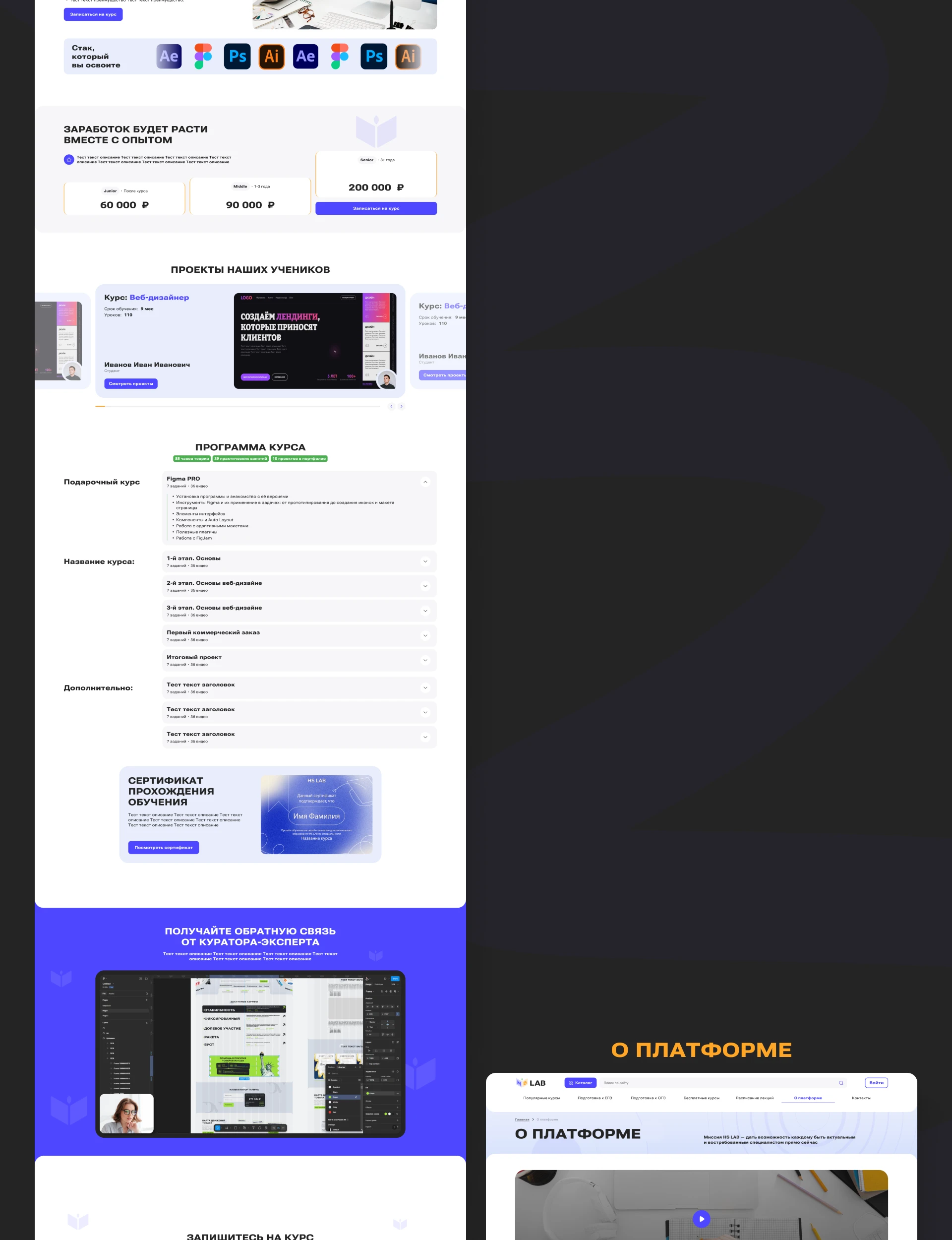 Образовательная платформа HS LAB — Изображение №9 — Интерфейсы, Брендинг на Dprofile