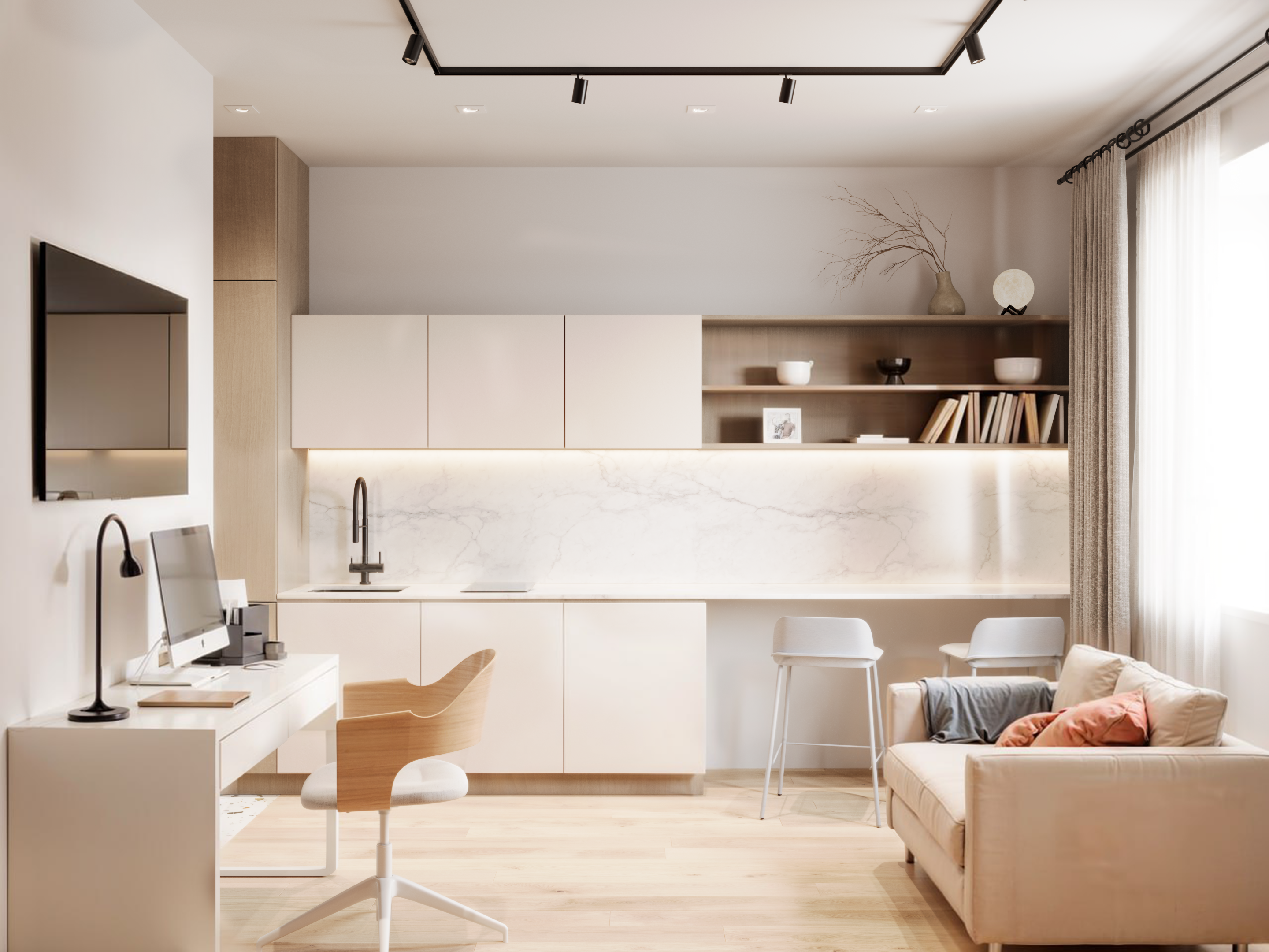 3D визуализация квартиры-студии — Изображение №2 — 3D на Dprofile