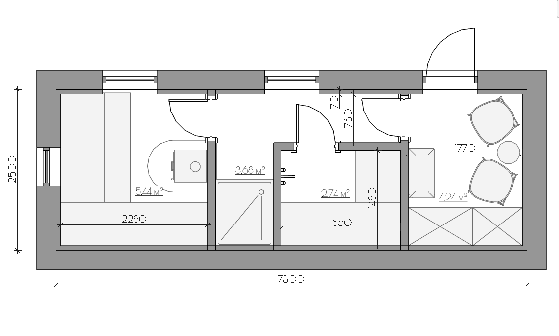 Баня-хамам на 20 кв.метрах — Изображение №8 — 3D на Dprofile
