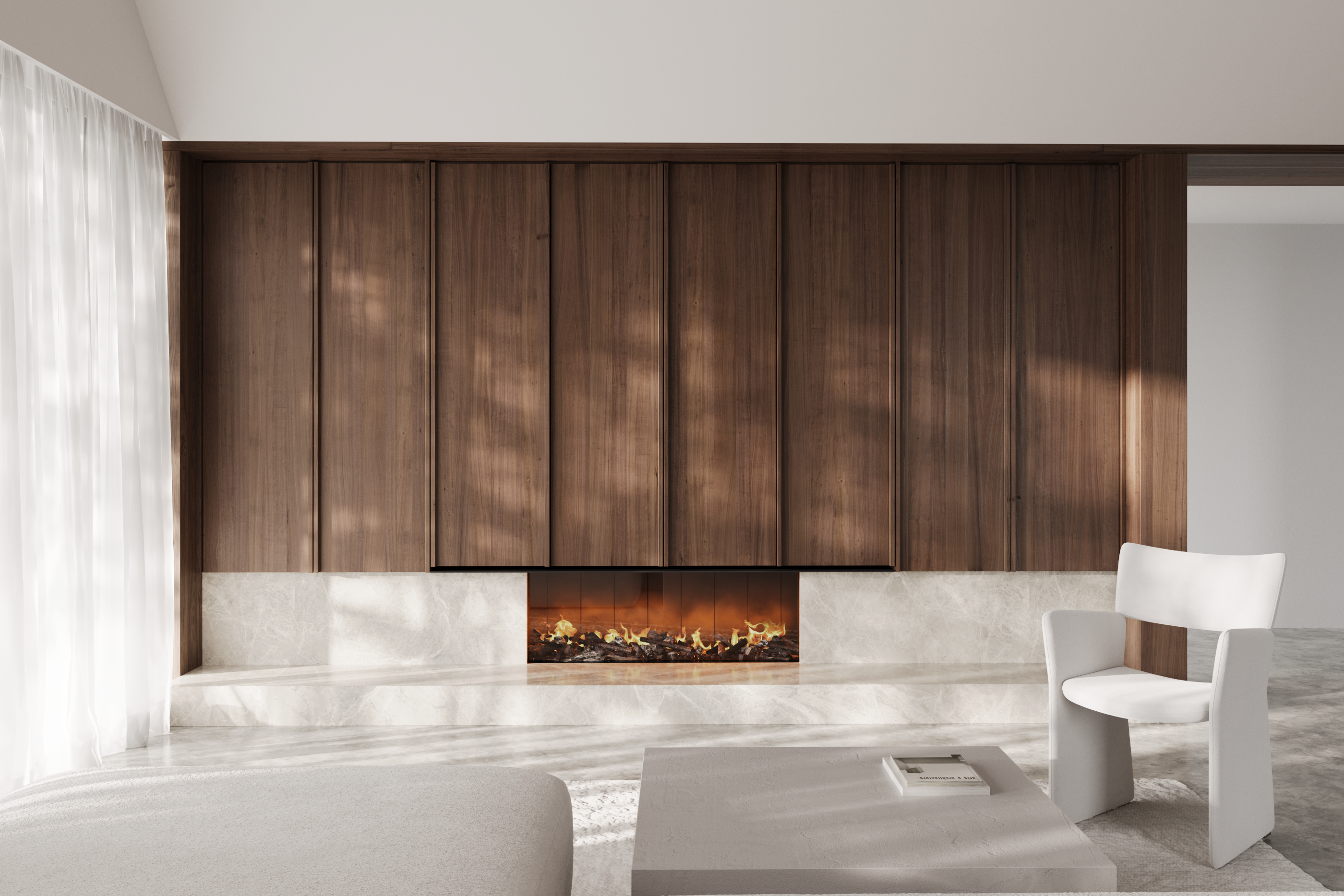 3Д визуализация гостиной с камином — Изображение №3 — 3D на Dprofile