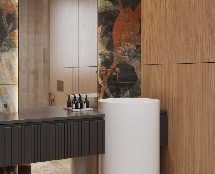 Bathroom interior visualization (визуализация интерьера санузла) — 3D на Dprofile