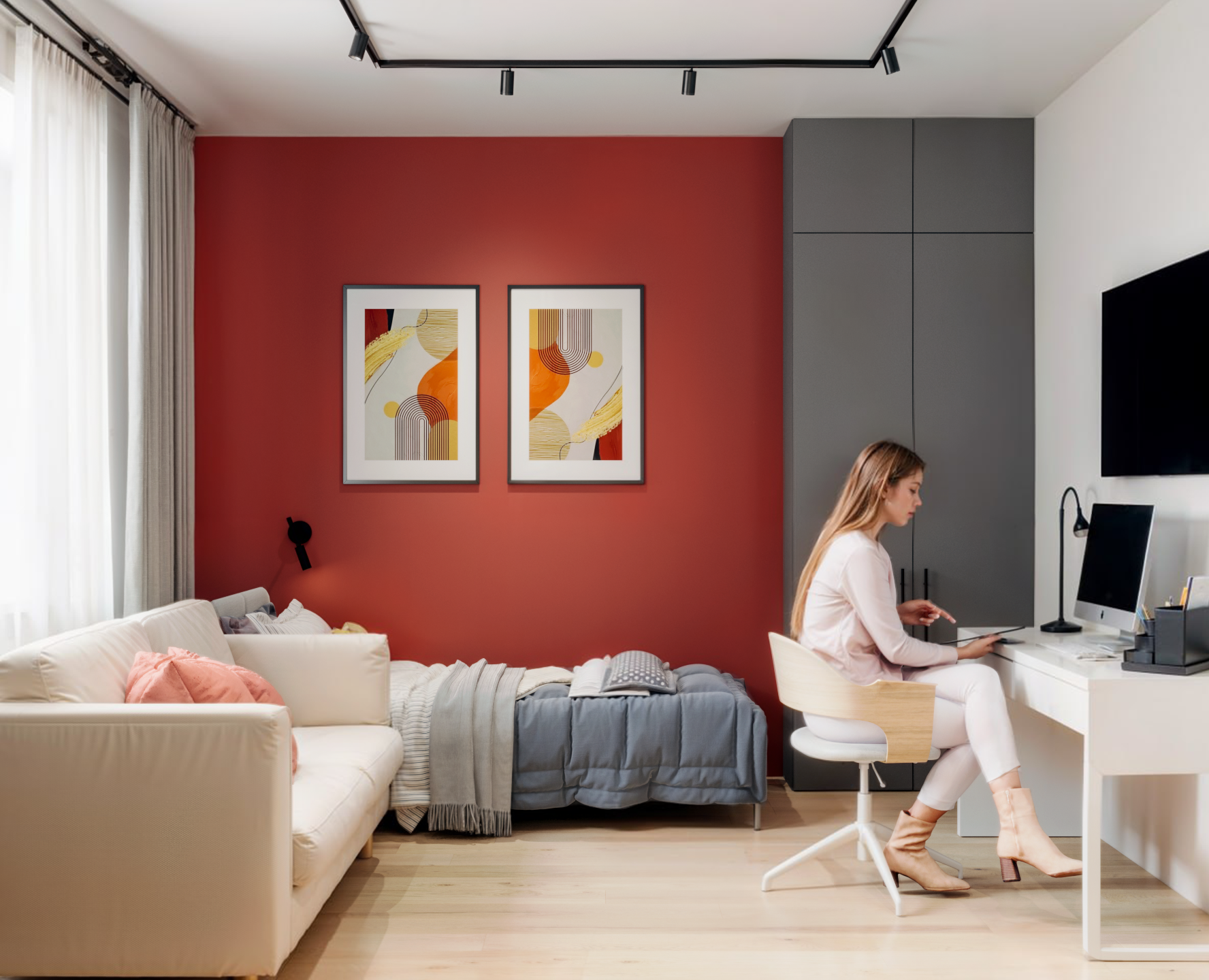 3D визуализация квартиры-студии на Dprofile