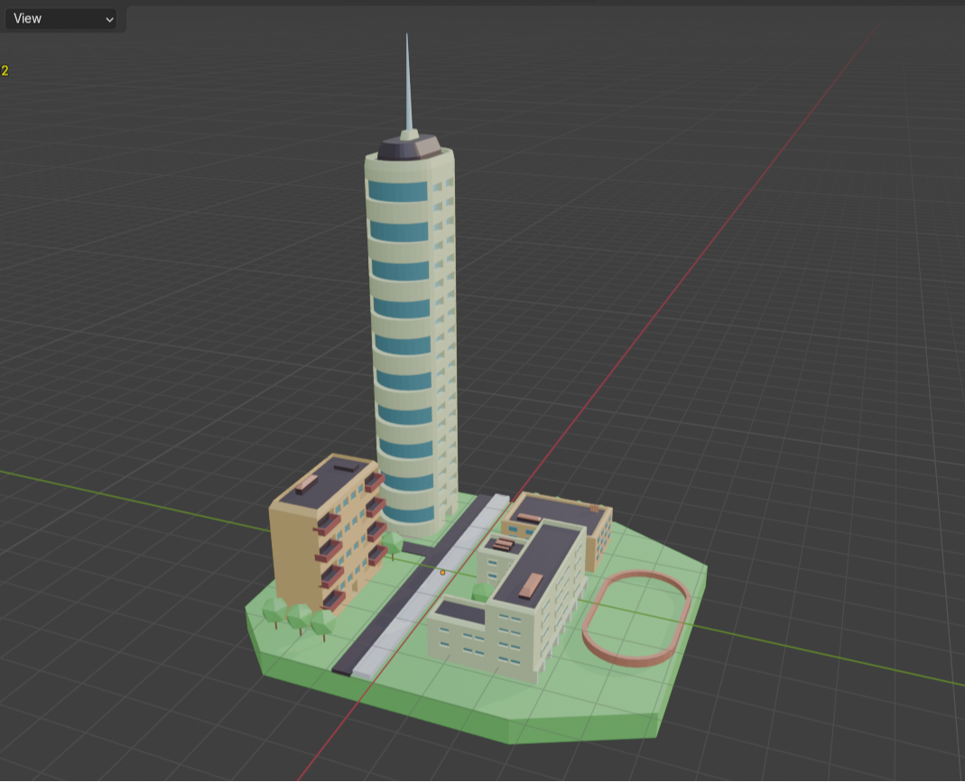 3D модель города — Иллюстрация, 3D на Dprofile