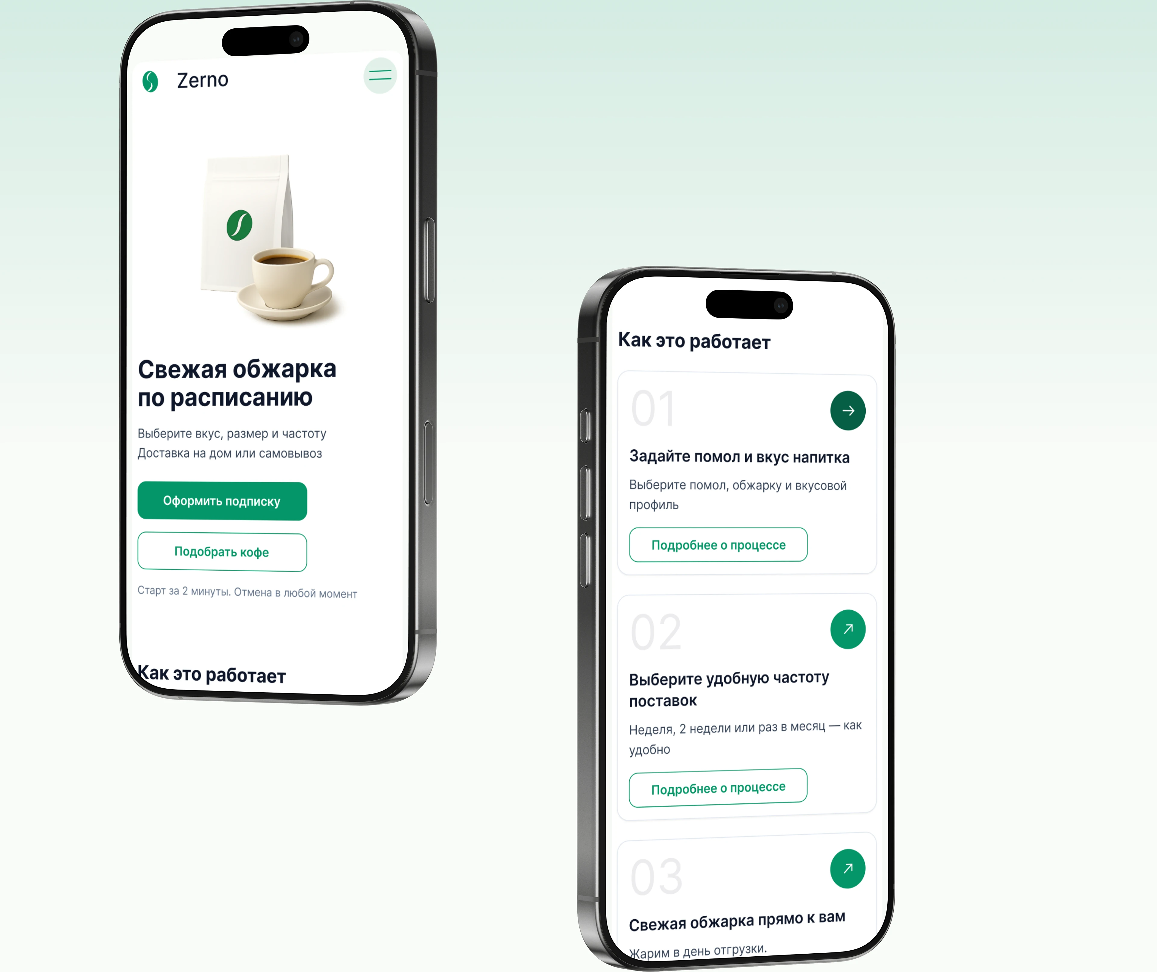 Сайт для сервиса по доставке кофе Zerno — Изображение №14 — Интерфейсы на Dprofile