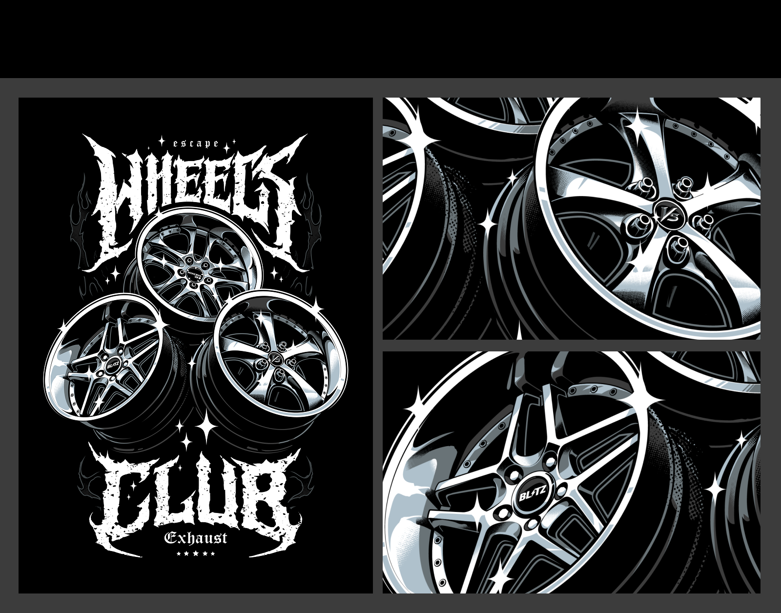 EXHAUST WEAR - мерч — Изображение №3 — Брендинг, Иллюстрация на Dprofile