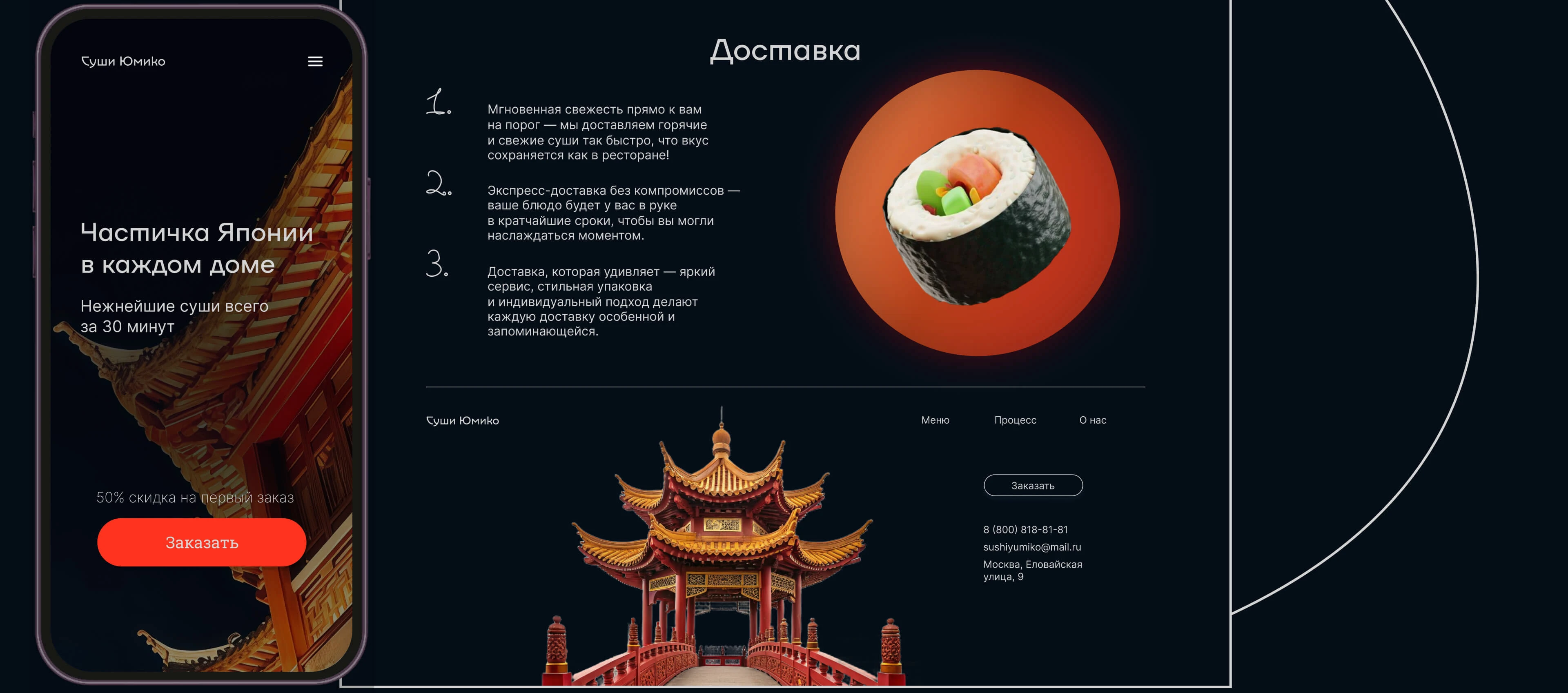 Sushi Yumiko | Website for a sushi bar — Изображение №15 — Интерфейсы на Dprofile