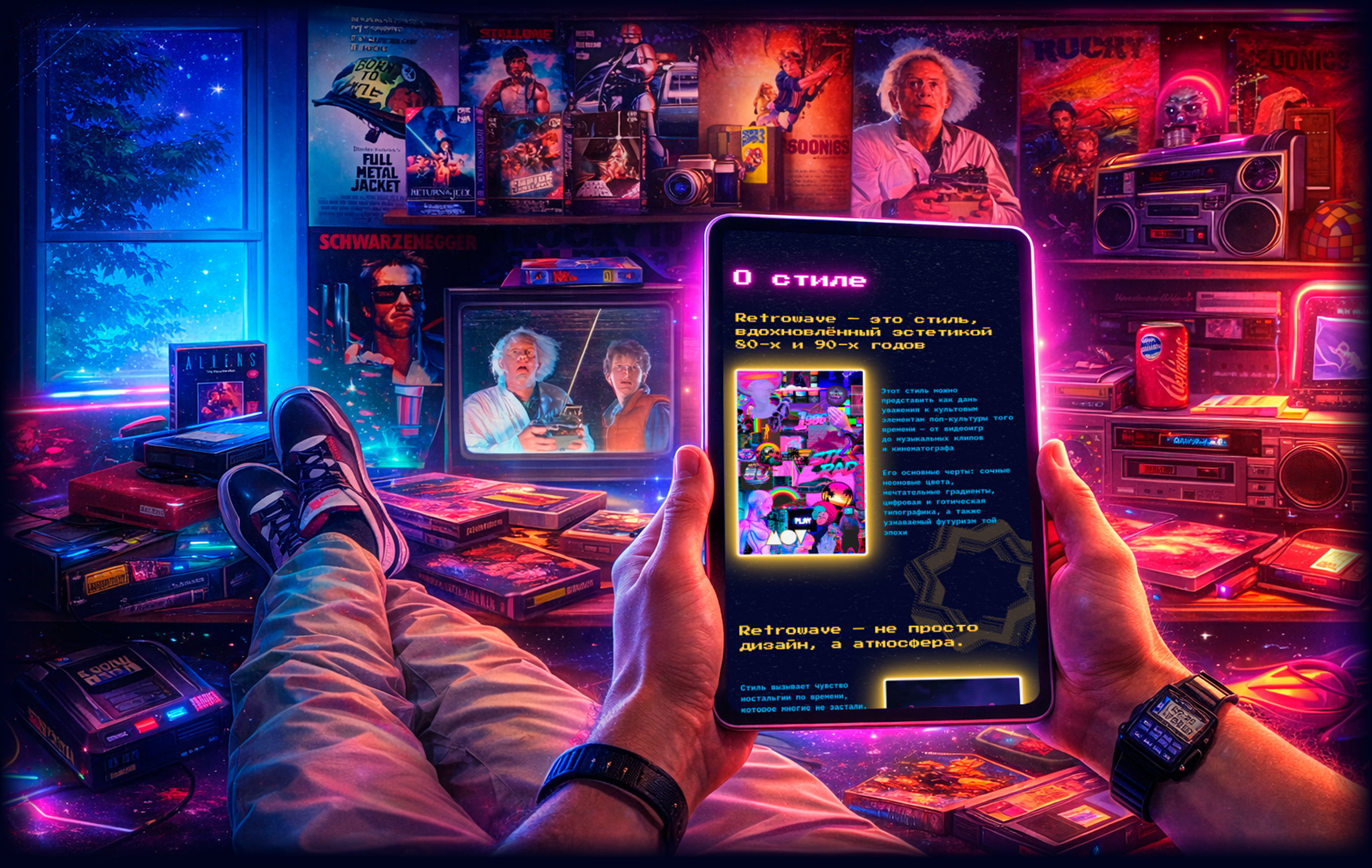 Retrowave — Webinar Landing — Изображение №7 — Интерфейсы, Брендинг на Dprofile