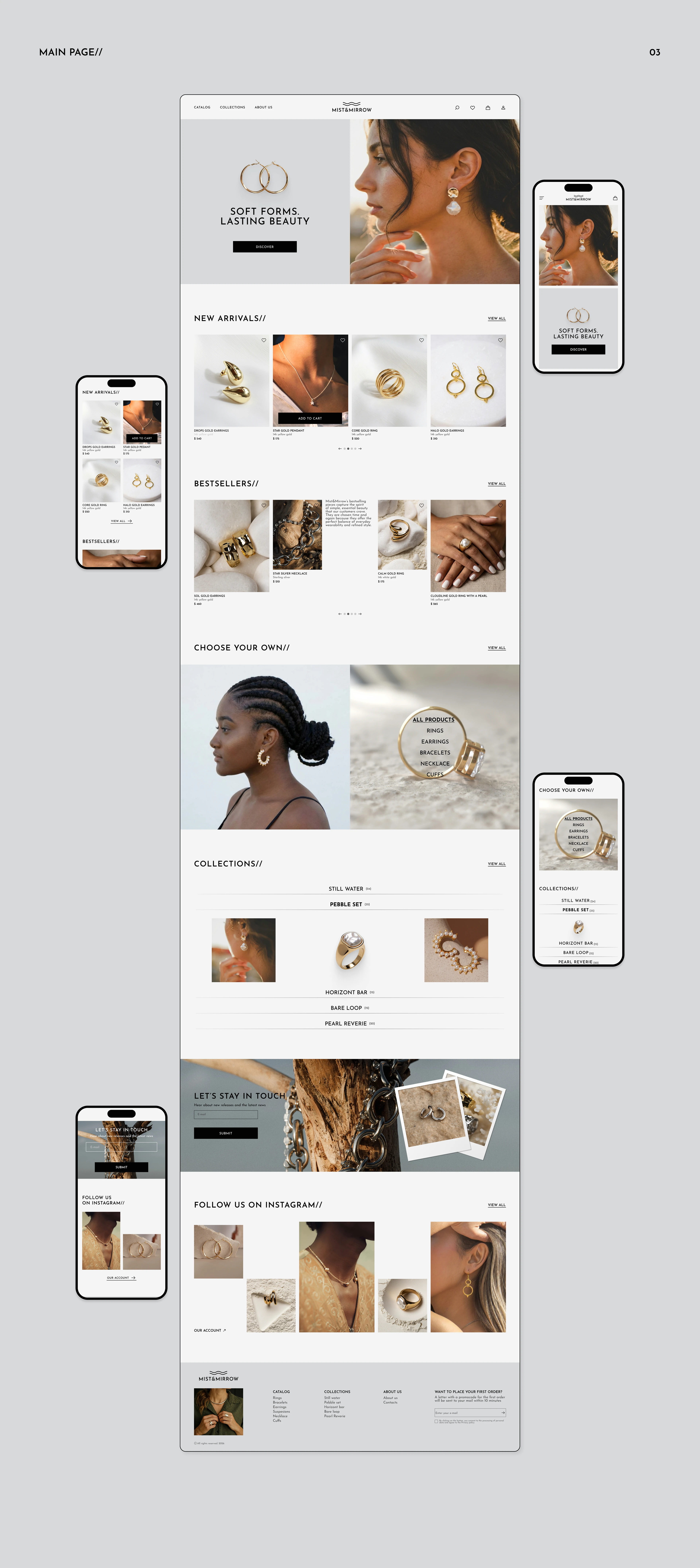 Сайт магазина ювелирных украшений "Mist&mirrow". — Изображение №4 — Интерфейсы, Брендинг на Dprofile