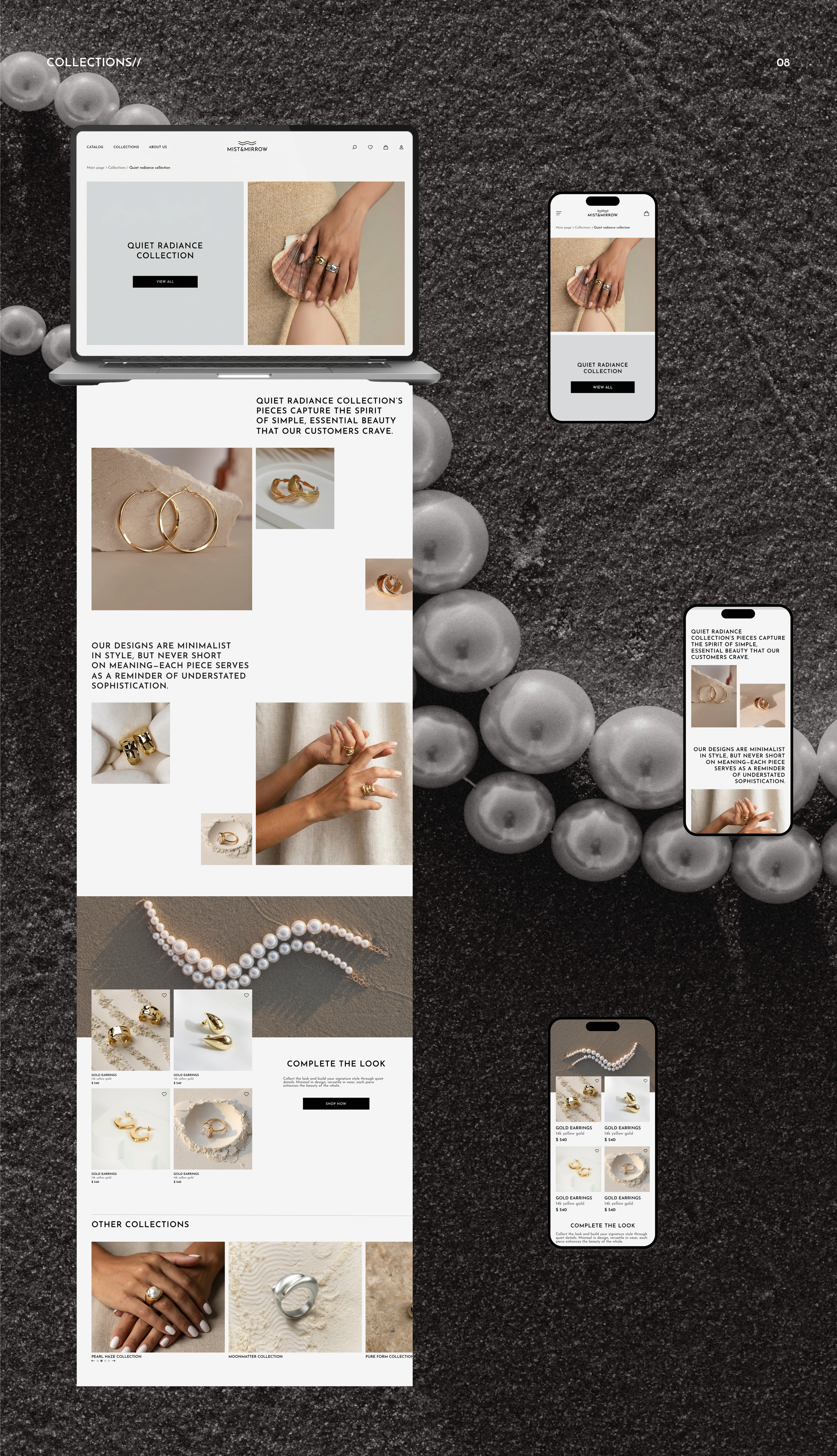 Сайт магазина ювелирных украшений "Mist&mirrow". — Изображение №11 — Интерфейсы, Брендинг на Dprofile