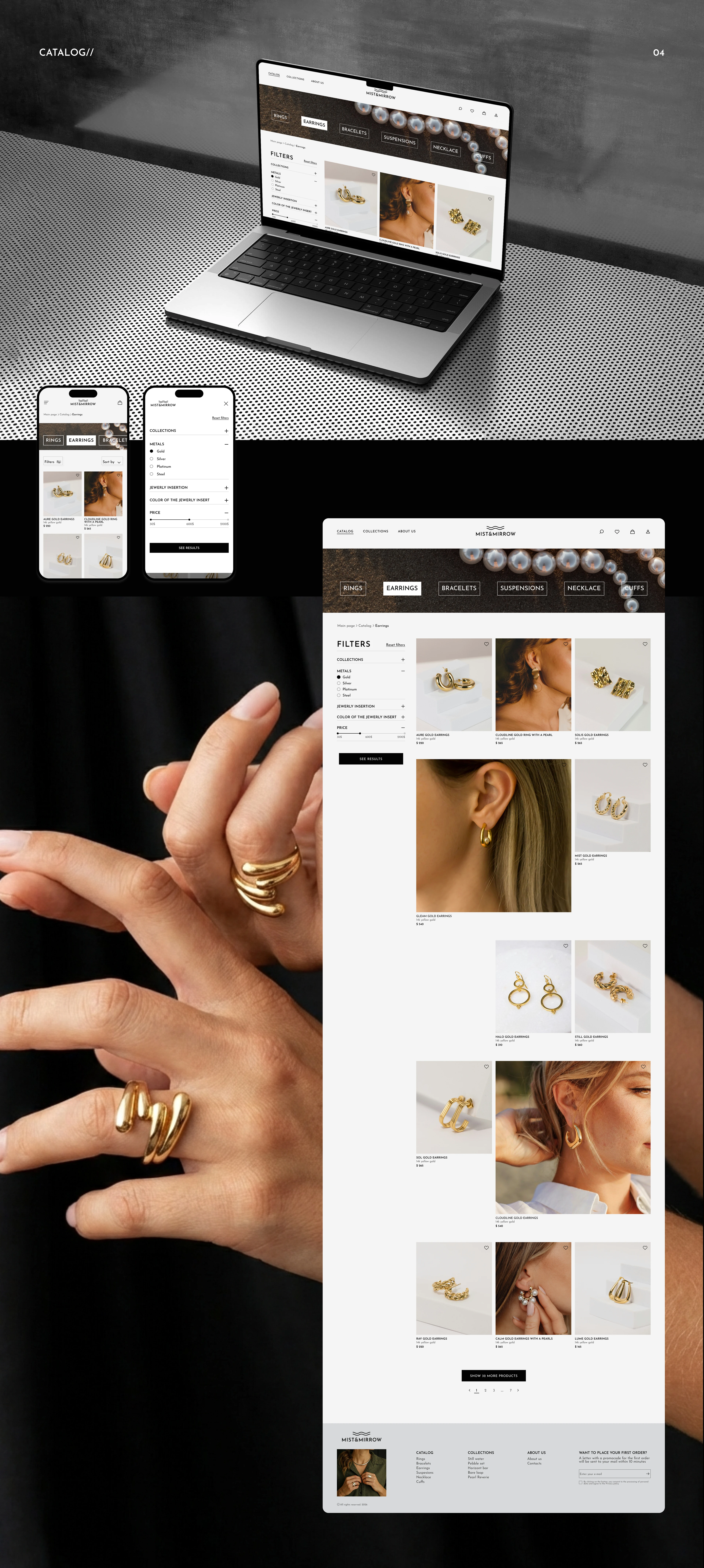 Сайт магазина ювелирных украшений "Mist&mirrow". — Изображение №5 — Интерфейсы, Брендинг на Dprofile