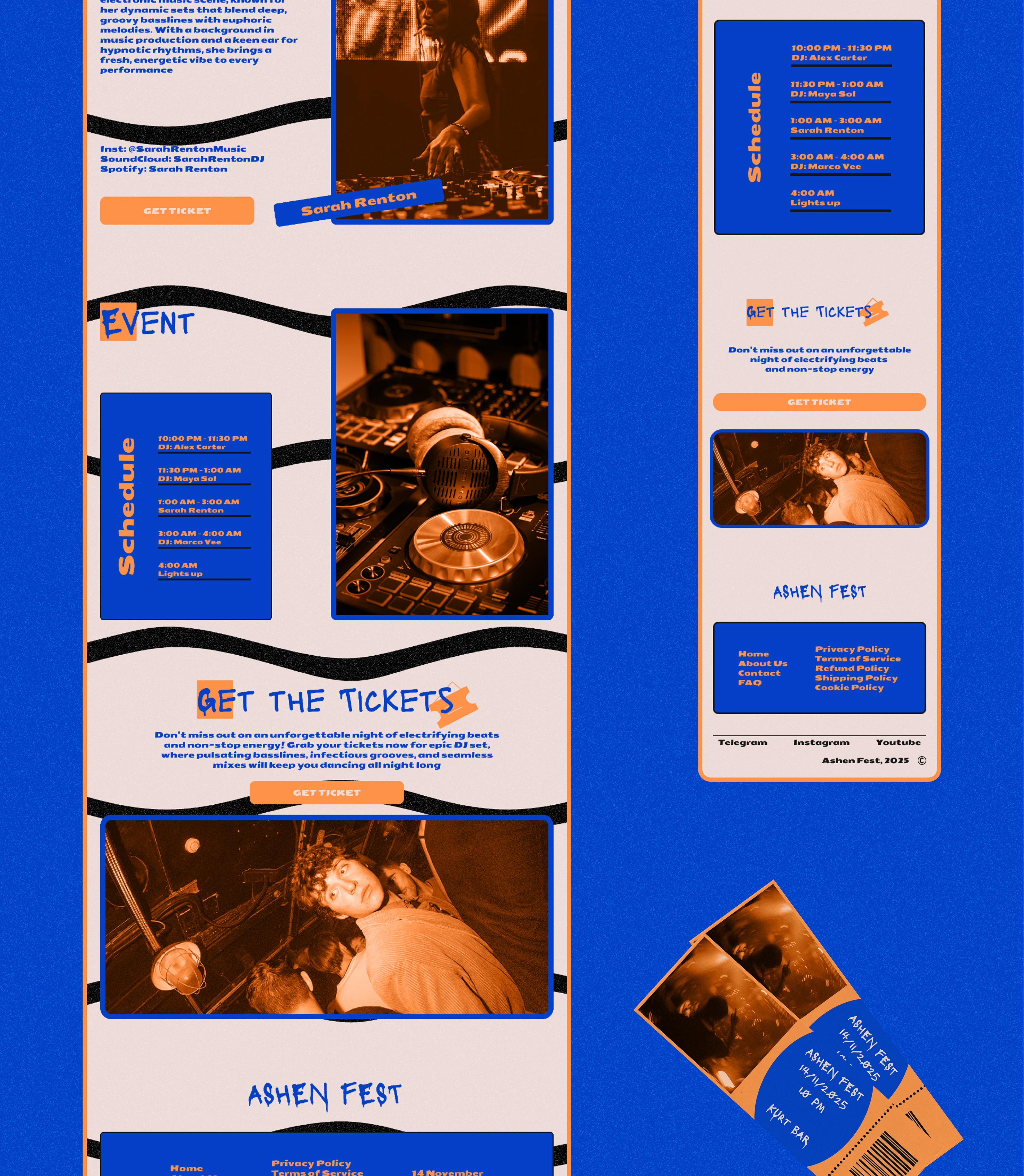 A$HEN Fest / Party Landing Page — Изображение №8 — Интерфейсы, Маркетинг на Dprofile