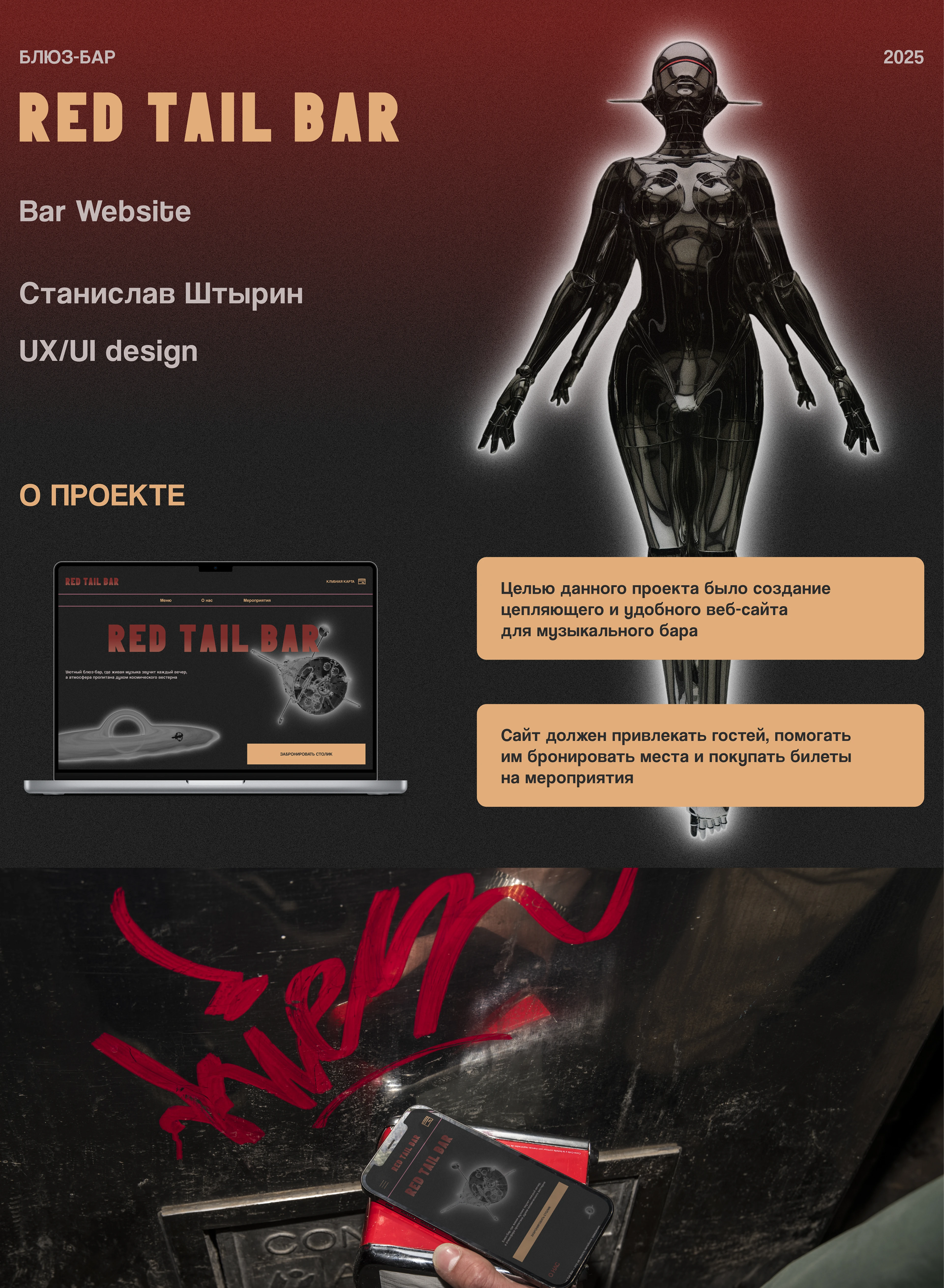 Red Tail Bar / Bar Website — Изображение №1 — Интерфейсы на Dprofile