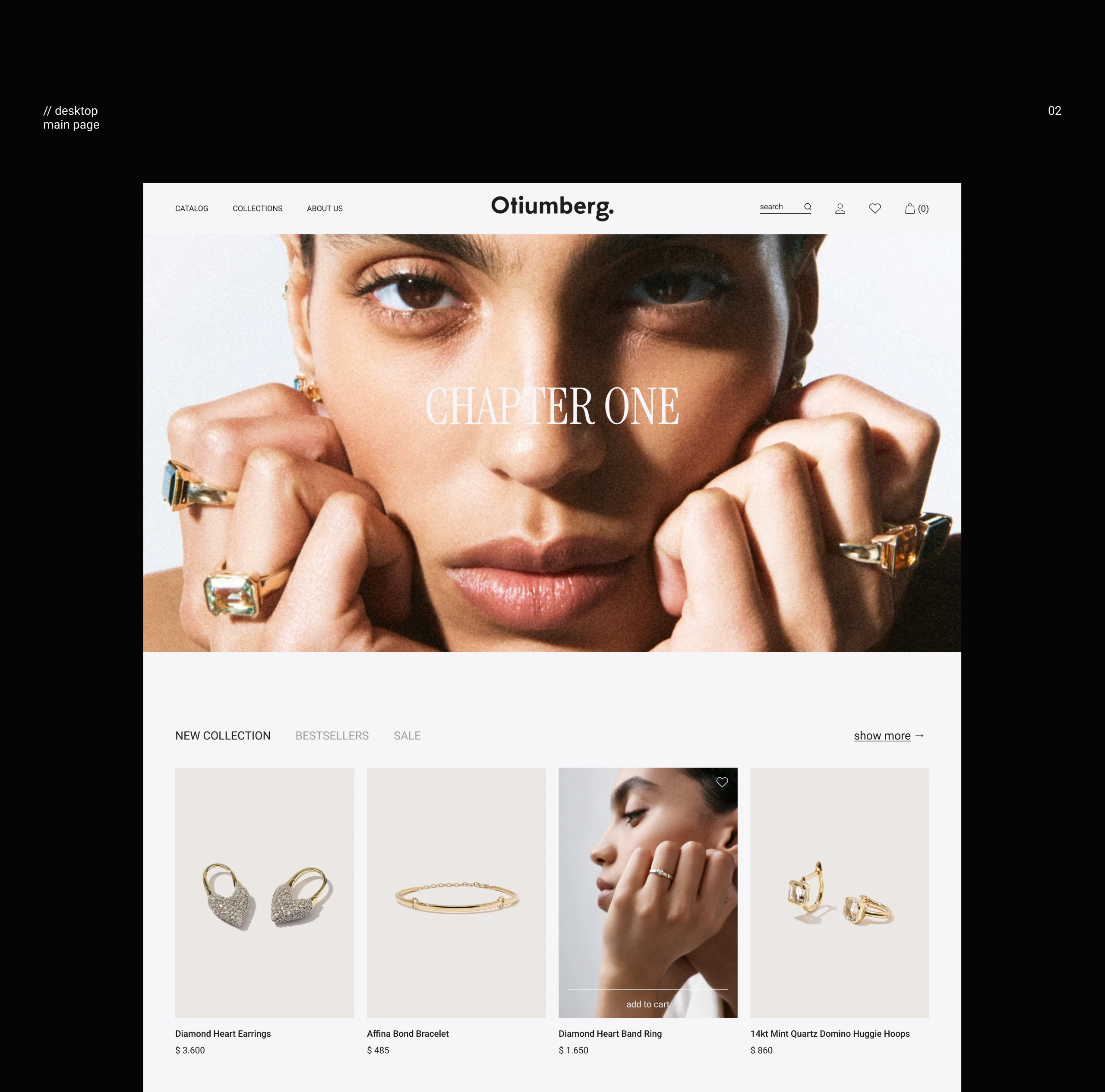 Otuimberg online jewelry store design concept — Изображение №3 — Интерфейсы на Dprofile